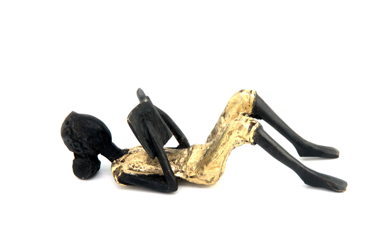 Bronze allongé 20 cm doré n°12 Bronzes d'Afrique