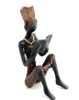 Bronze assis à poser 25 cm marron n°11 Bronzes d'Afrique