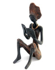 Bronze assis à poser 25 cm marron n°11 Bronzes d'Afrique