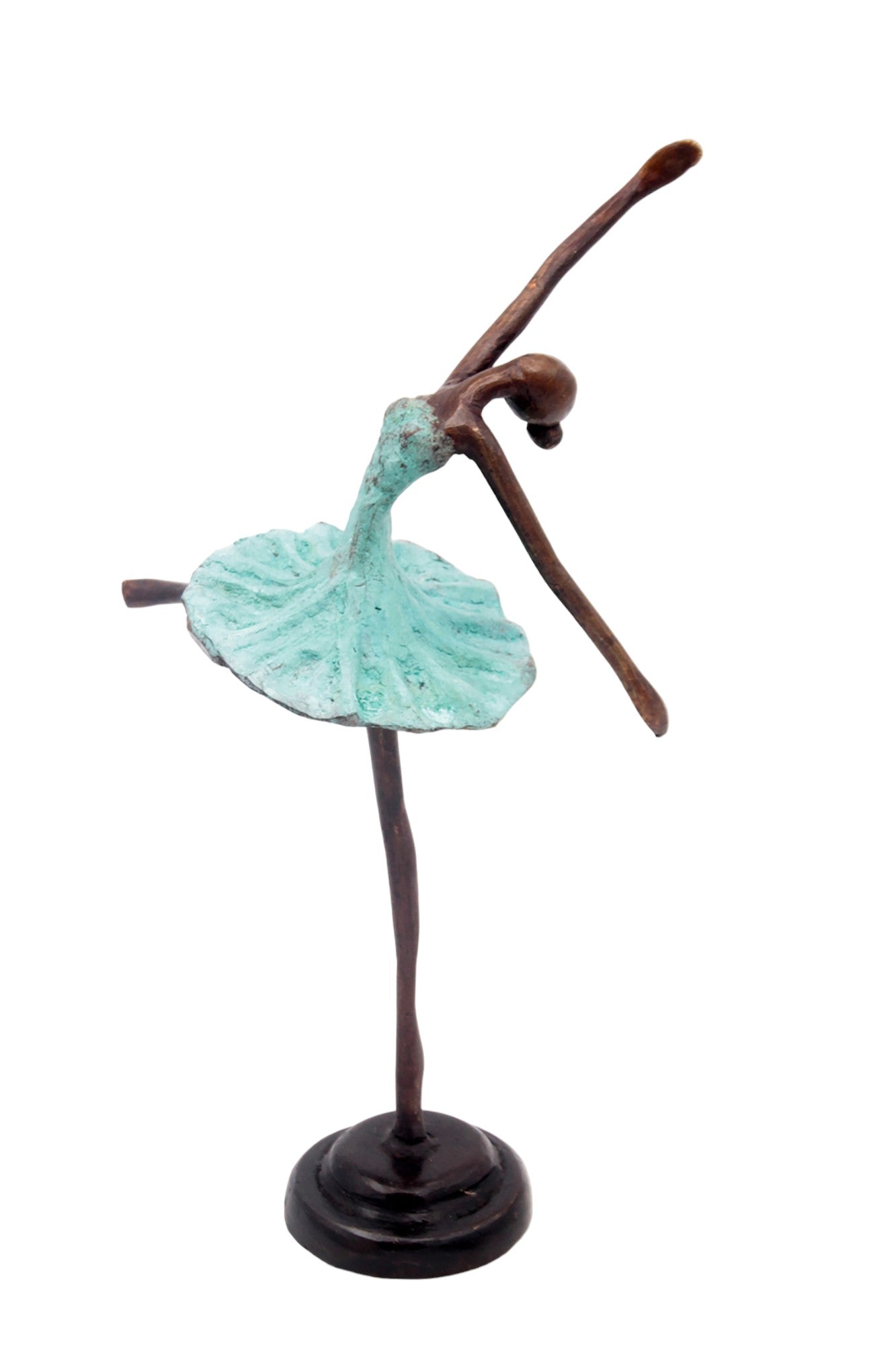Ballerine 25 cm turquoise n°1 Bronzes d&#39;Afrique