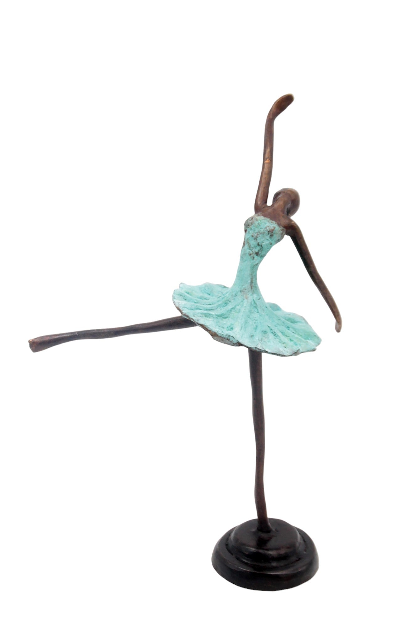 Ballerine 25 cm turquoise n°1 Bronzes d&#39;Afrique