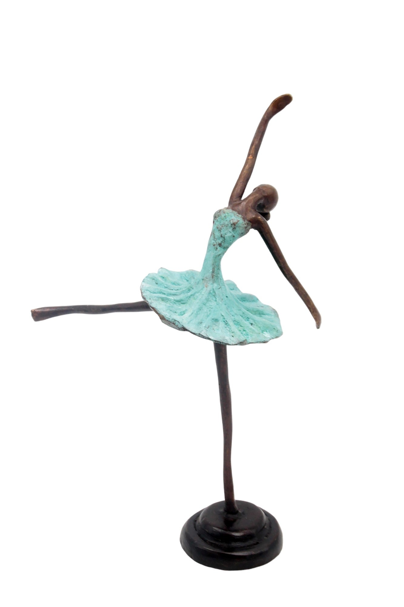 Ballerine 25 cm turquoise n°1 Bronzes d&#39;Afrique