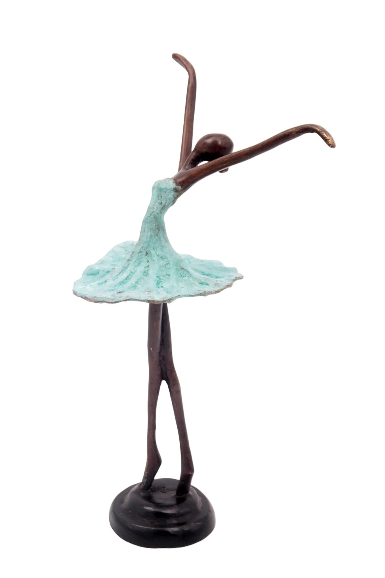 Ballerine 25 cm turquoise n°2 Bronzes d&#39;Afrique