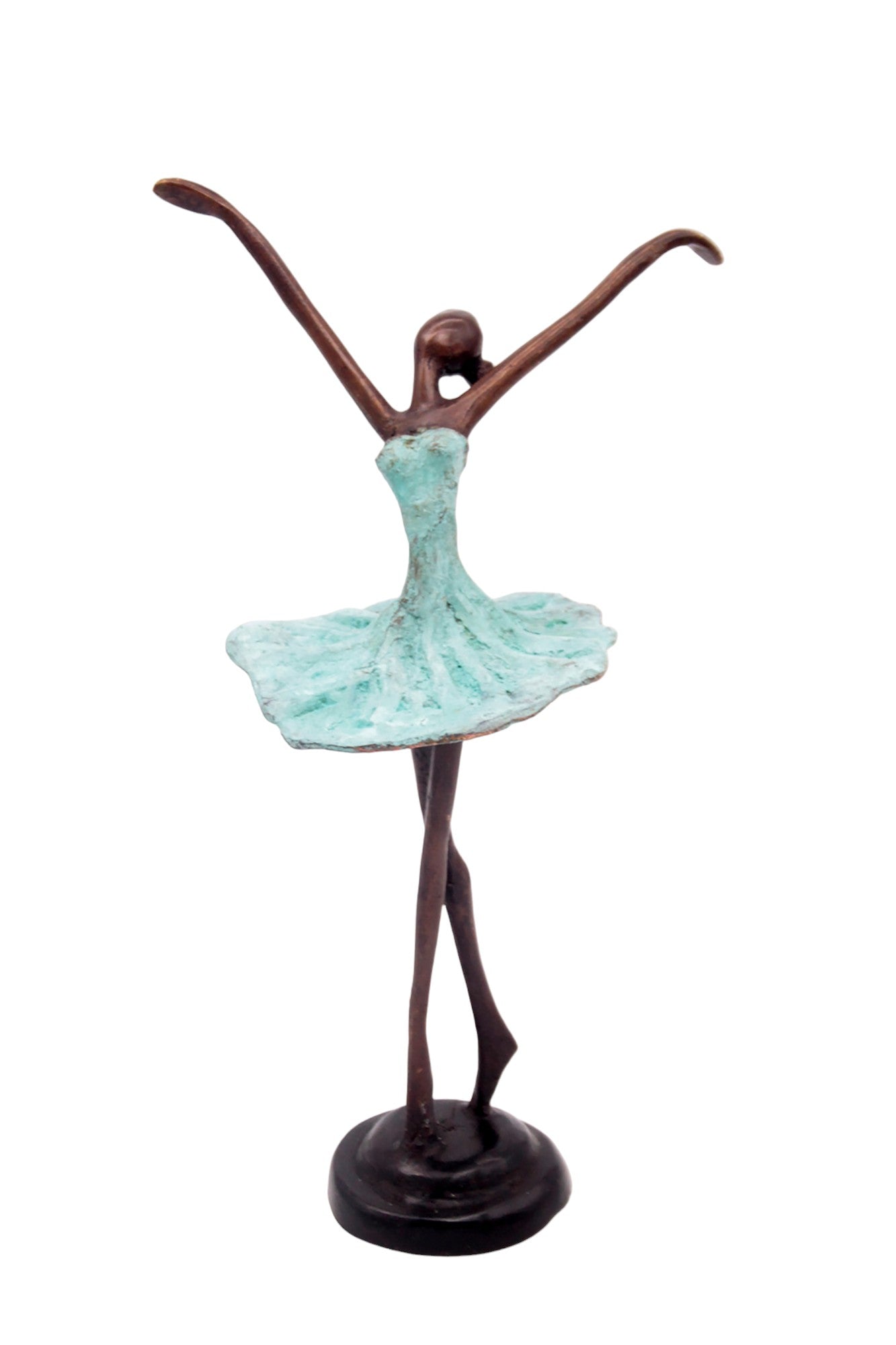 Ballerine 25 cm turquoise n°2 Bronzes d&#39;Afrique