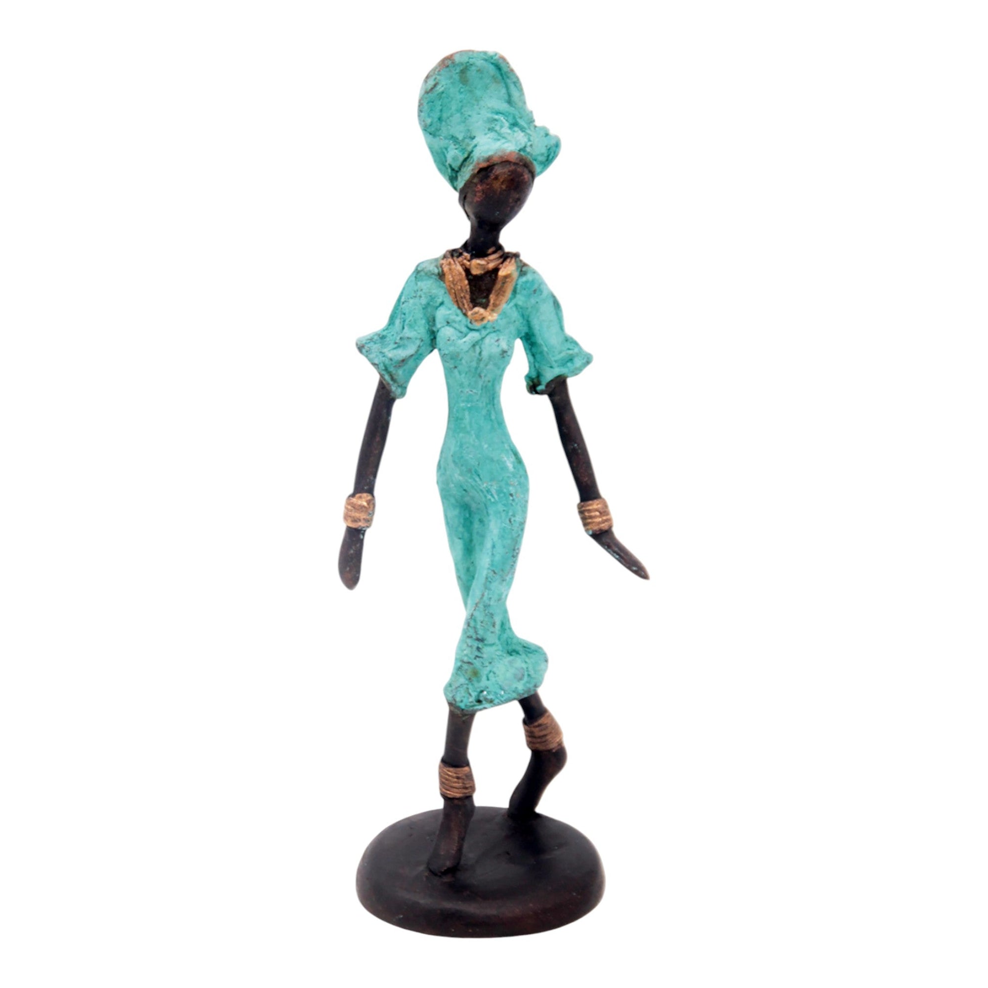 Bronze 20 cm turquoise n°11 Bronzes d'Afrique