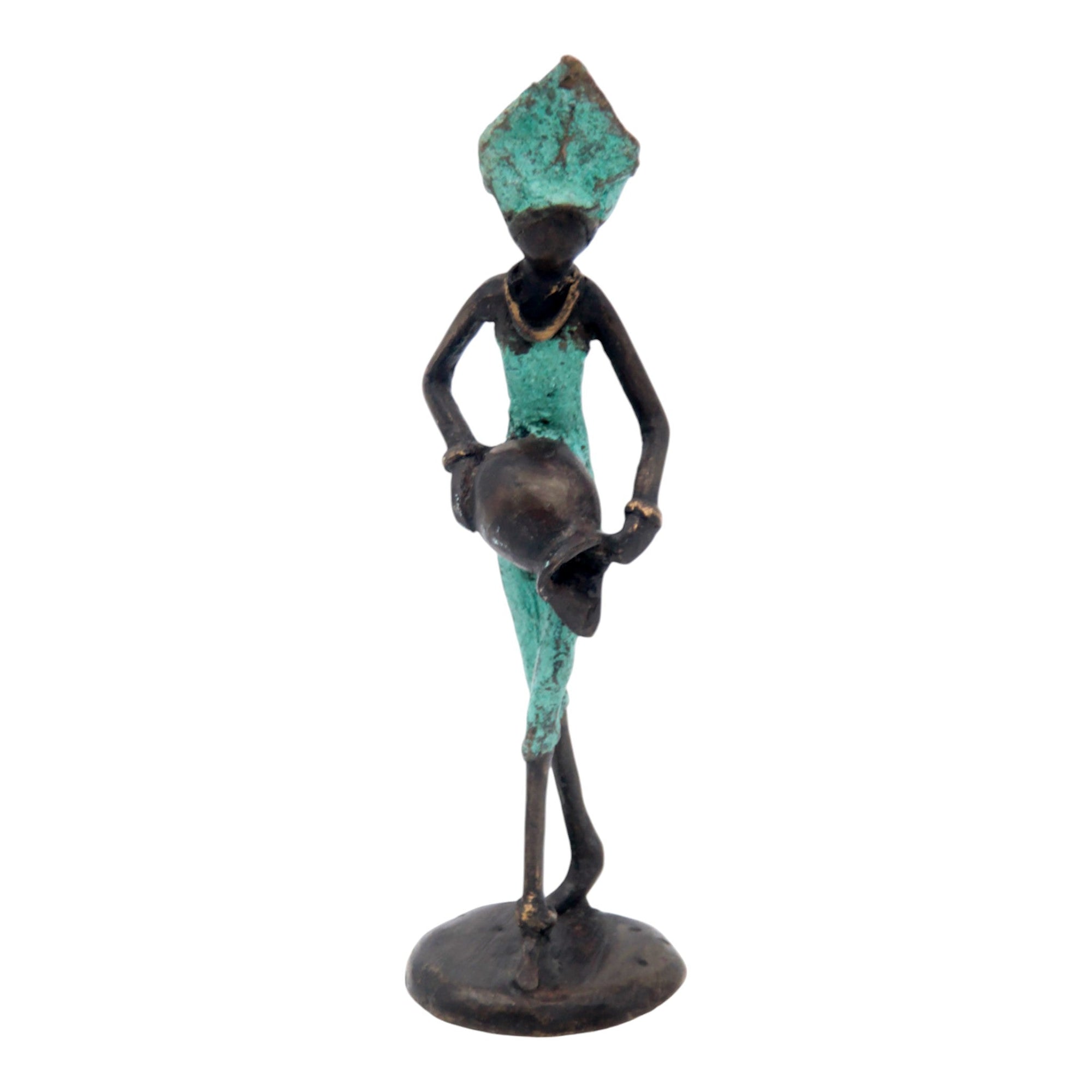 Bronze 15 cm turquoise n°15 Bronzes d'Afrique