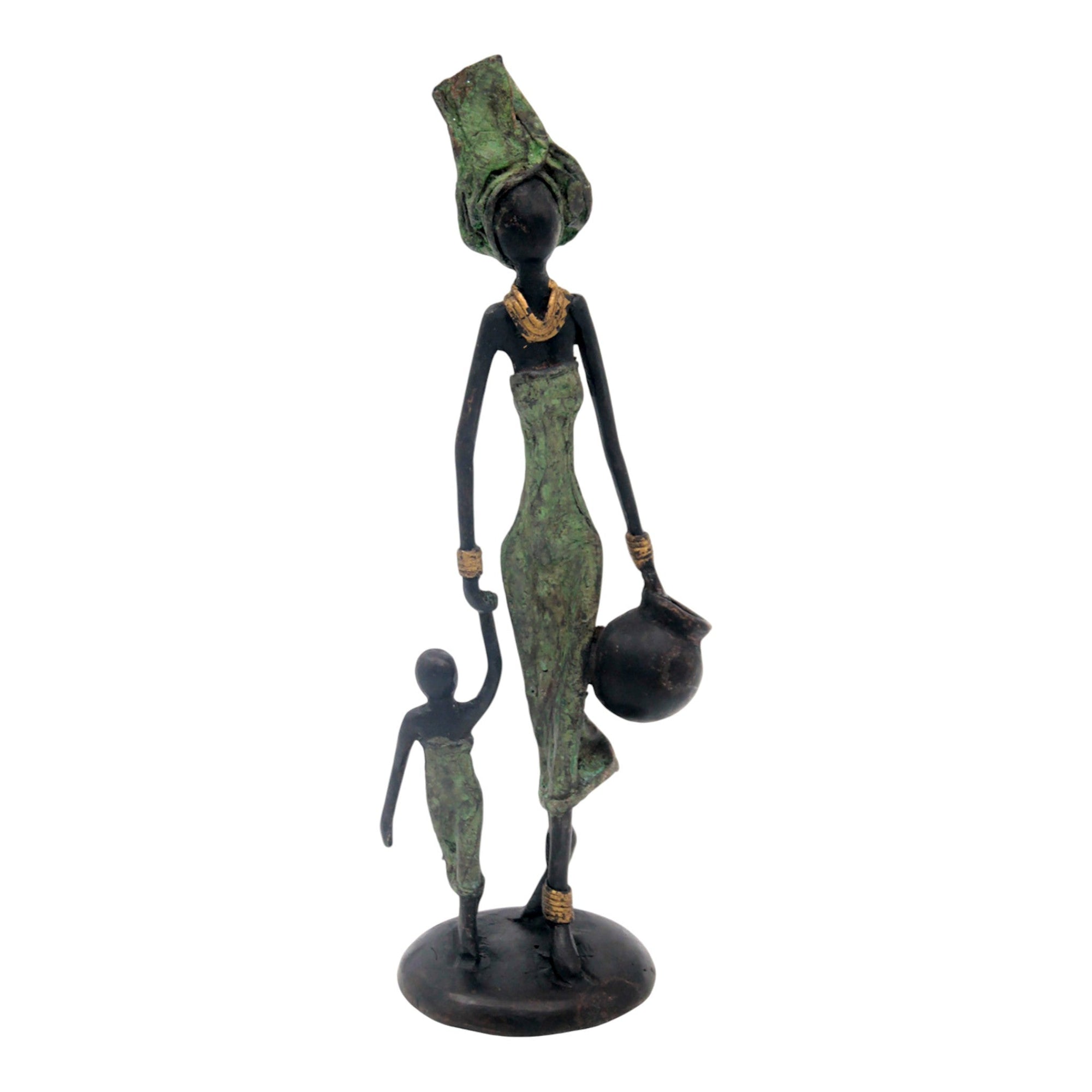 Bronze 25 cm vert n°31 Bronzes d&#39;Afrique