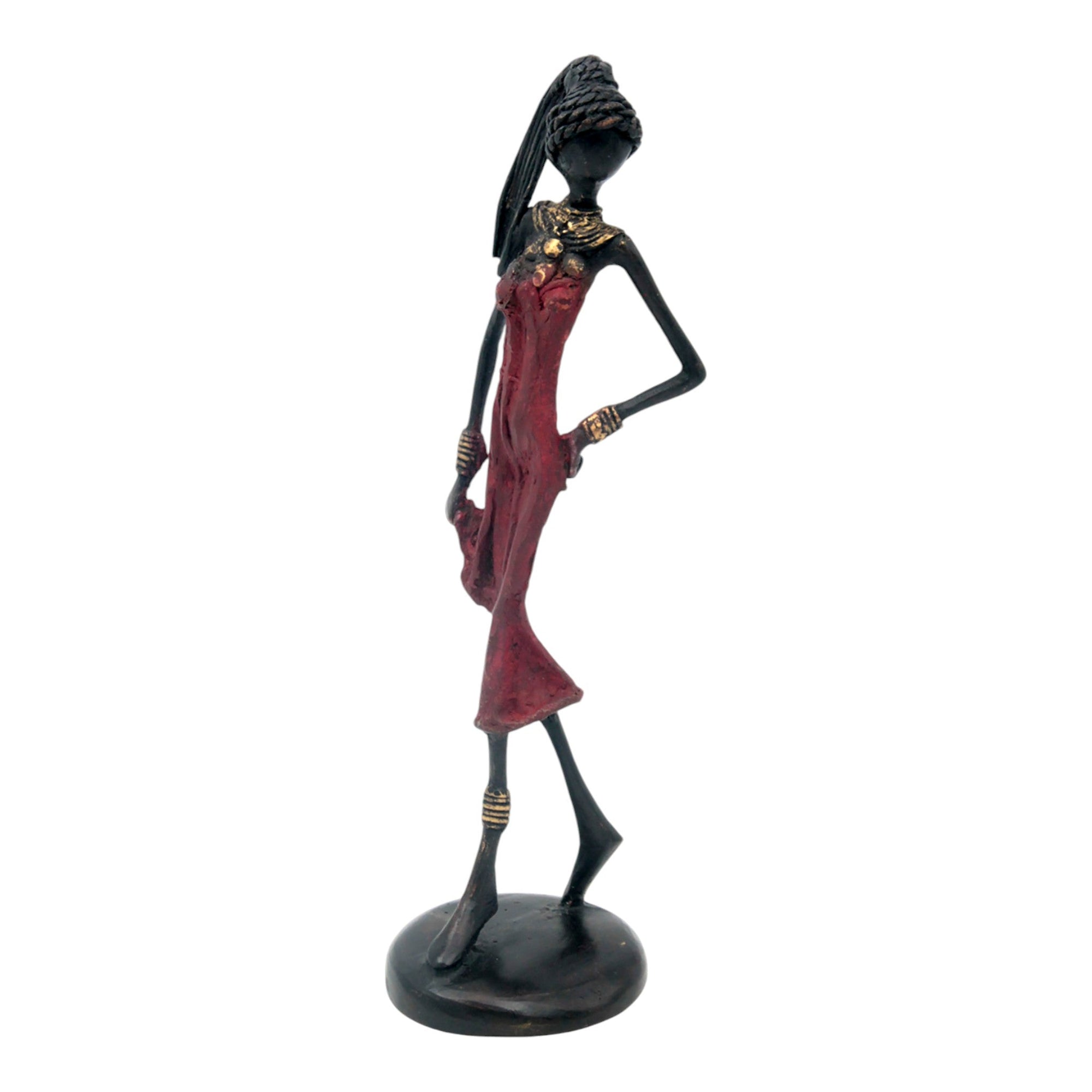 Bronze 25 cm rouge n°6 Bronzes d&#39;Afrique
