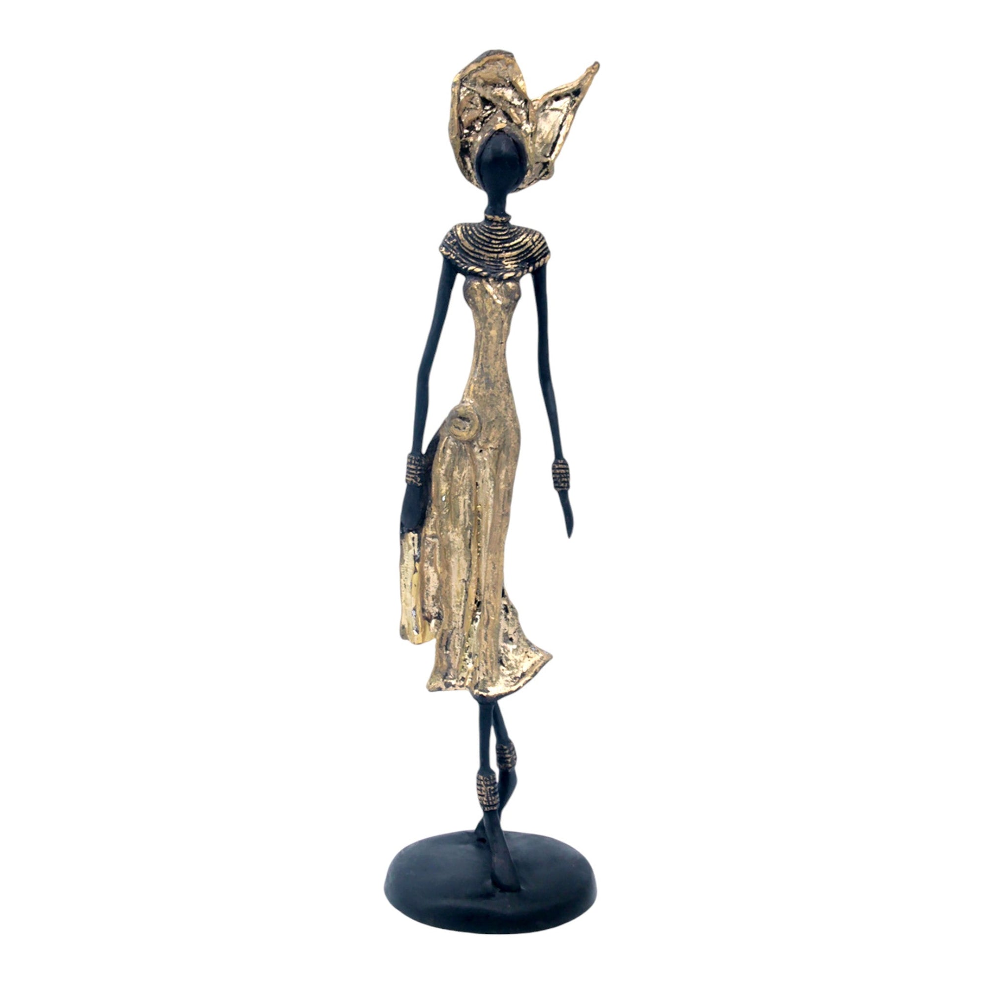 Bronze 35 cm doré n°16 Bronzes d&#39;Afrique
