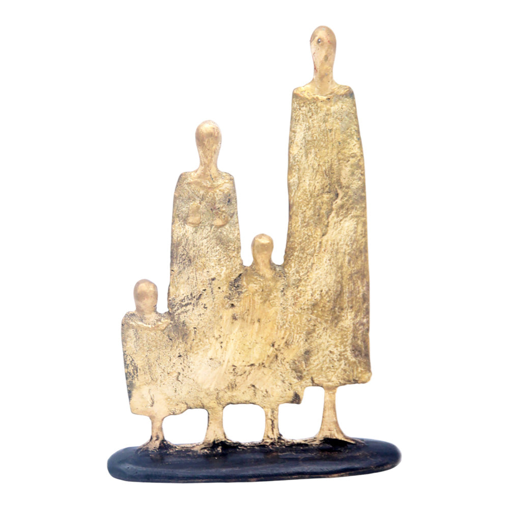 Bronze famille à 4 20 cm doré n°2 Bronzes d'Afrique