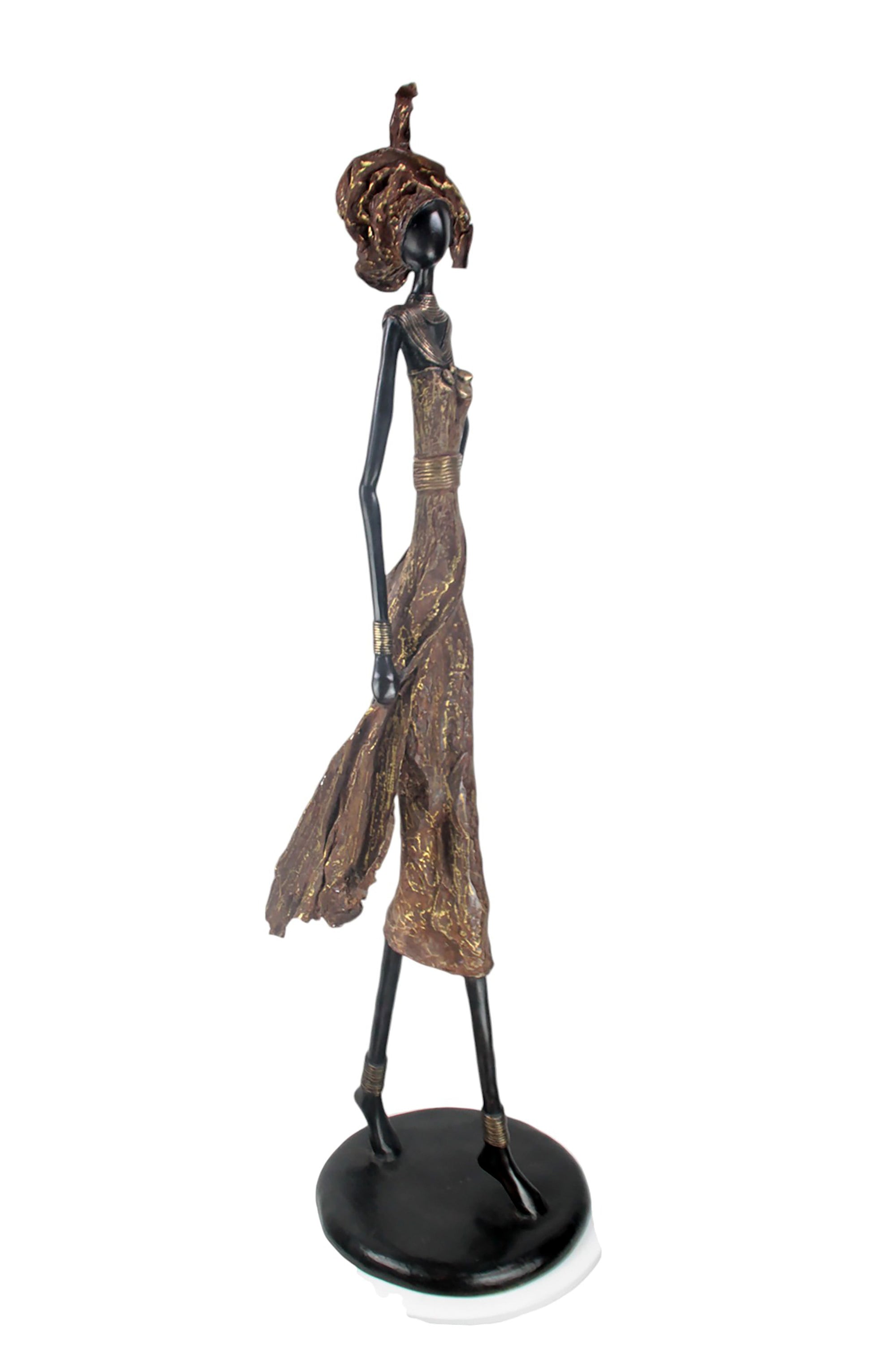 Bronze Issouf 130 cm marron n°1 Bronzes d&#39;Afrique