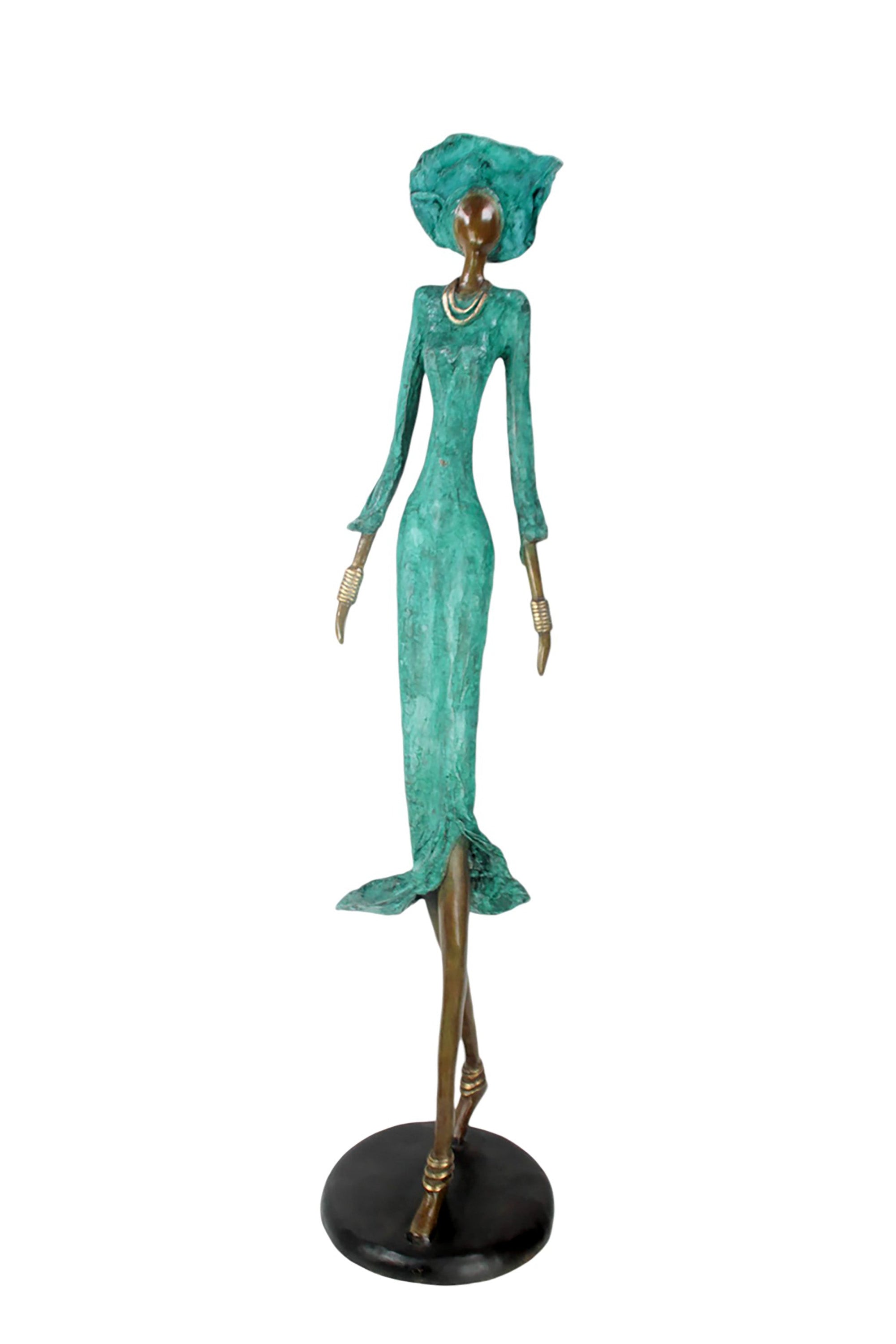 Bronze Issouf 120 cm vert n°1 Bronzes d'Afrique