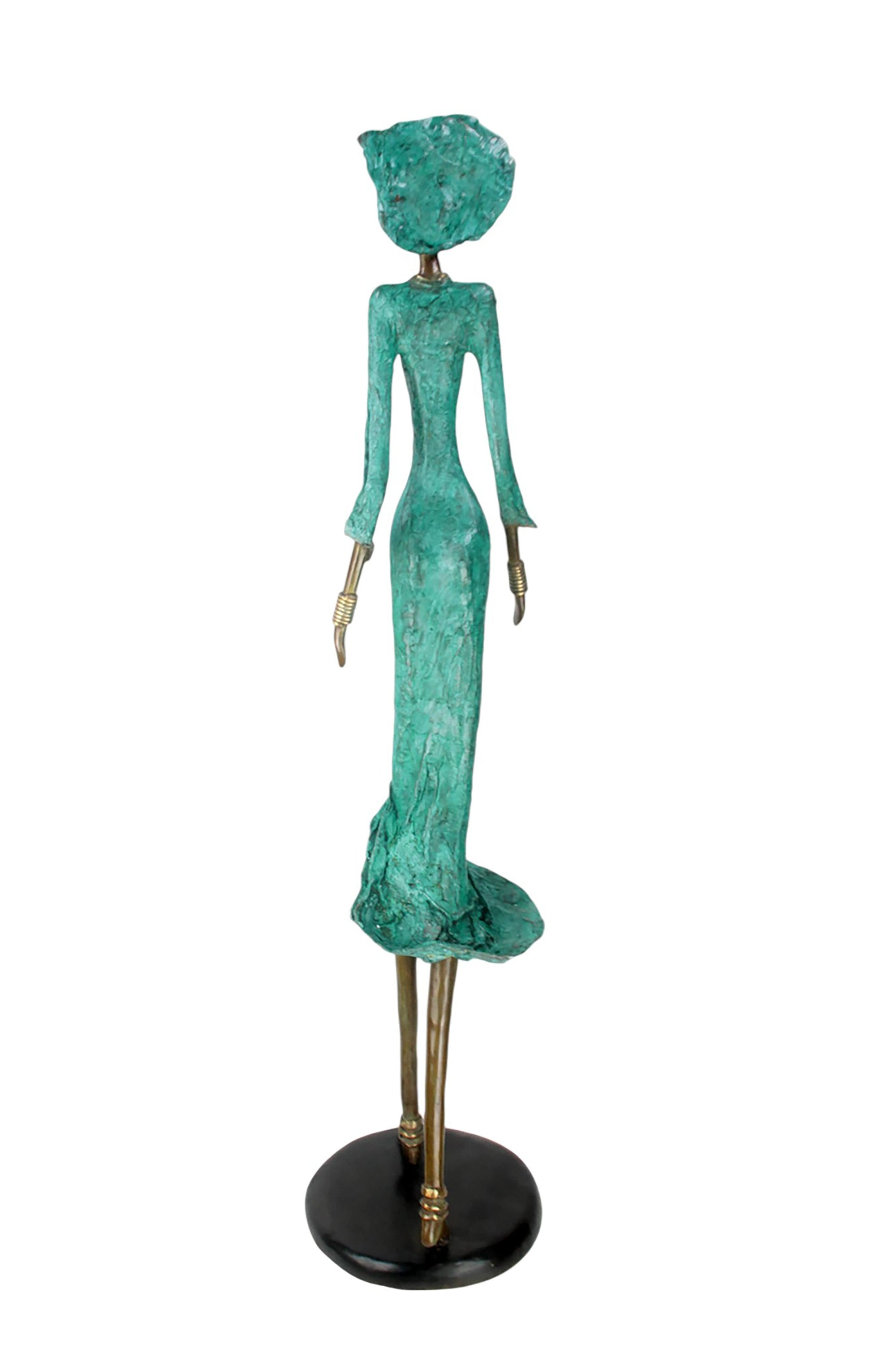 Bronze Issouf 120 cm vert n°1 Bronzes d&#39;Afrique