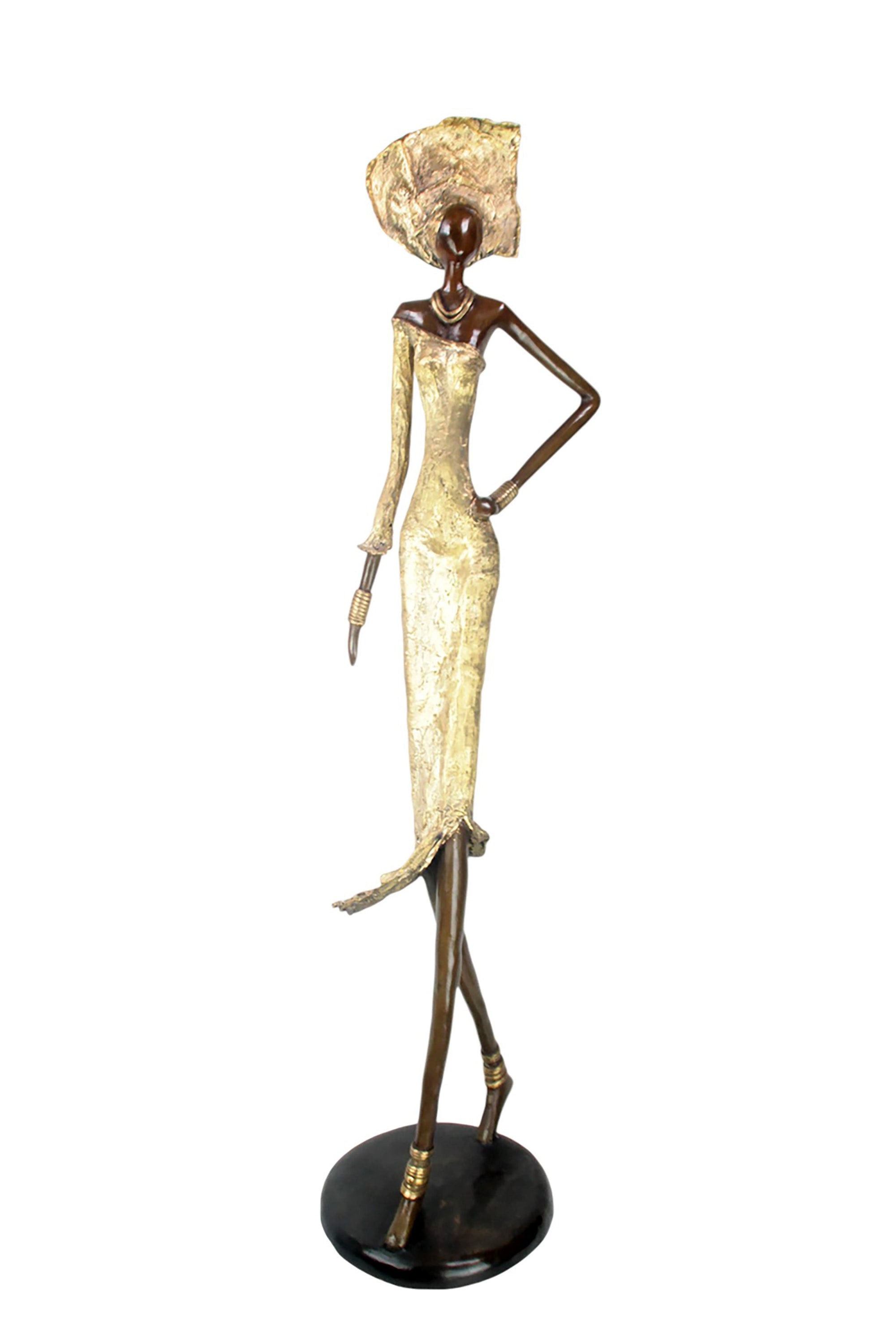 Bronze Issouf 120 cm doré n°1 Bronzes d'Afrique