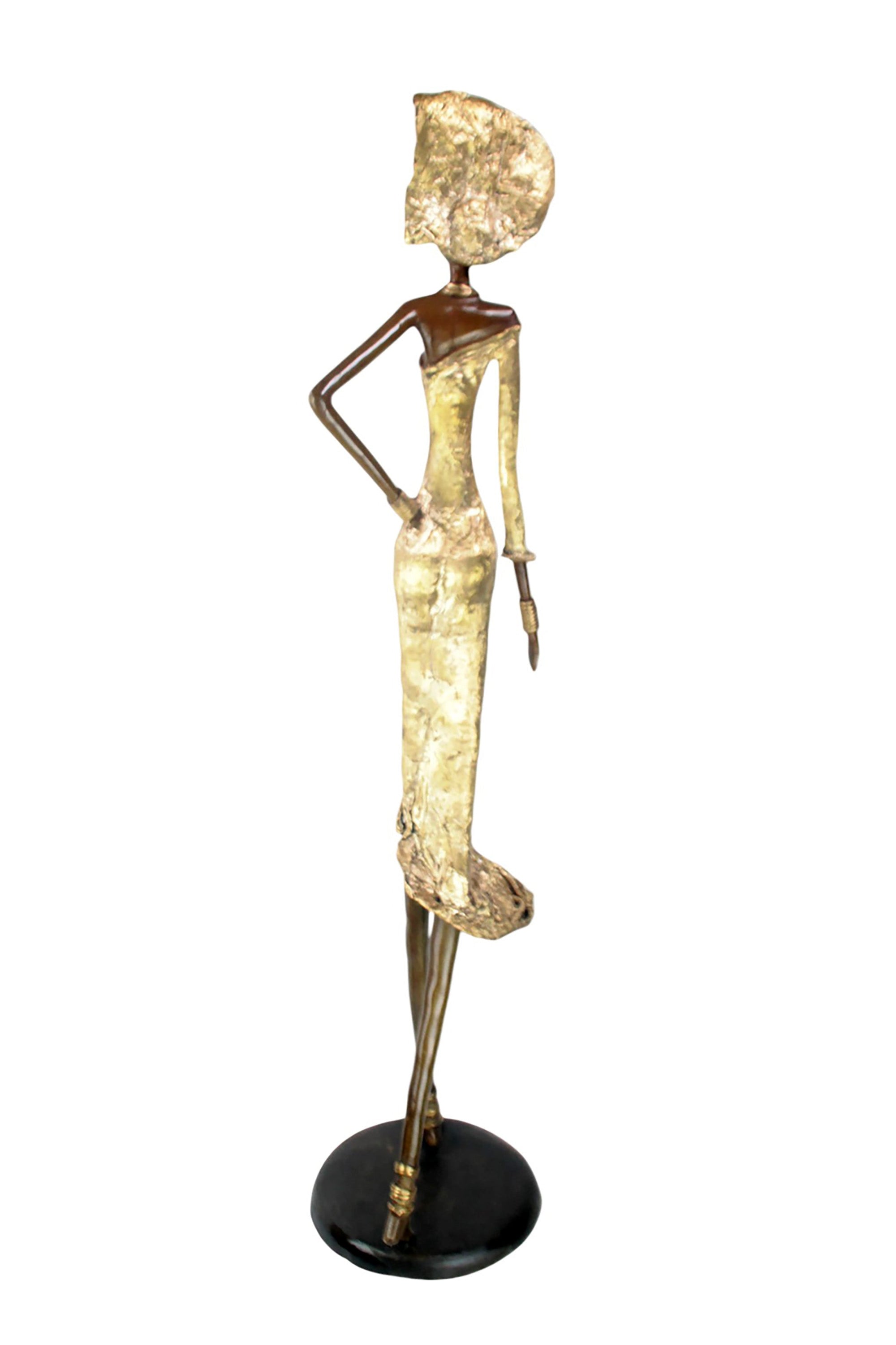 Bronze Issouf 120 cm doré n°1 Bronzes d'Afrique