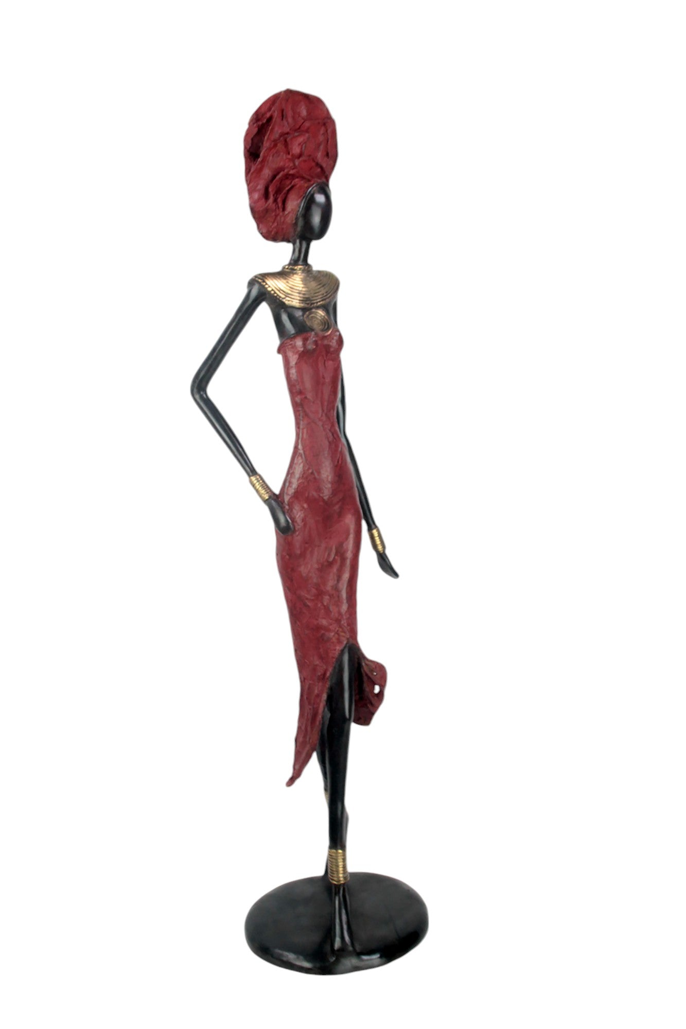 Bronze Issouf 70 cm rouge n°2 Bronzes d&#39;Afrique