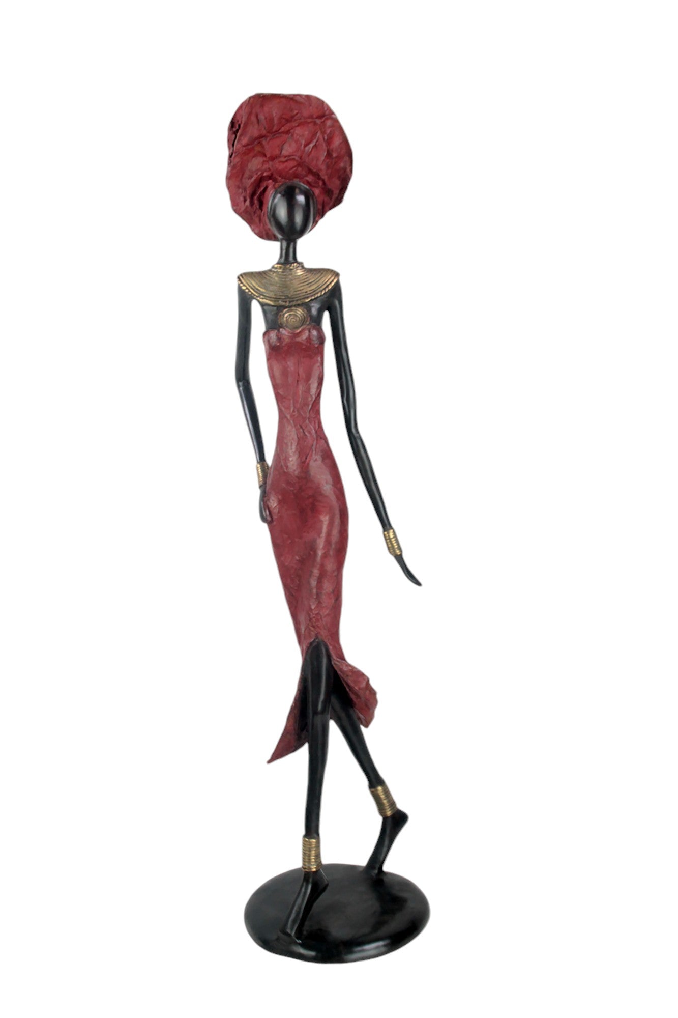 Bronze Issouf 70 cm rouge n°2 Bronzes d'Afrique