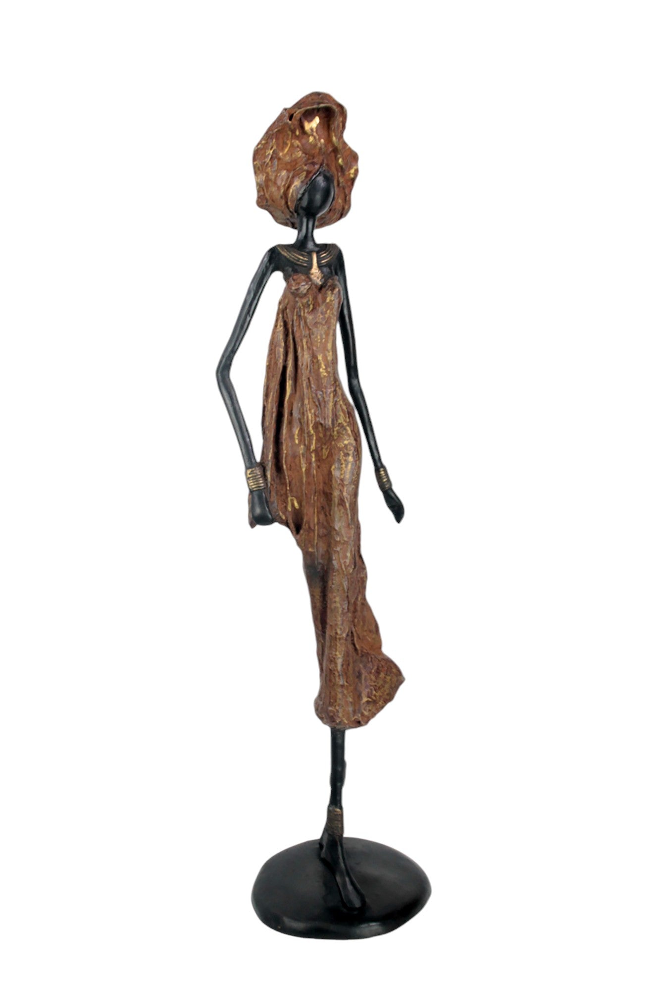 Bronze Issouf 70 cm marron n°1 Bronzes d&#39;Afrique