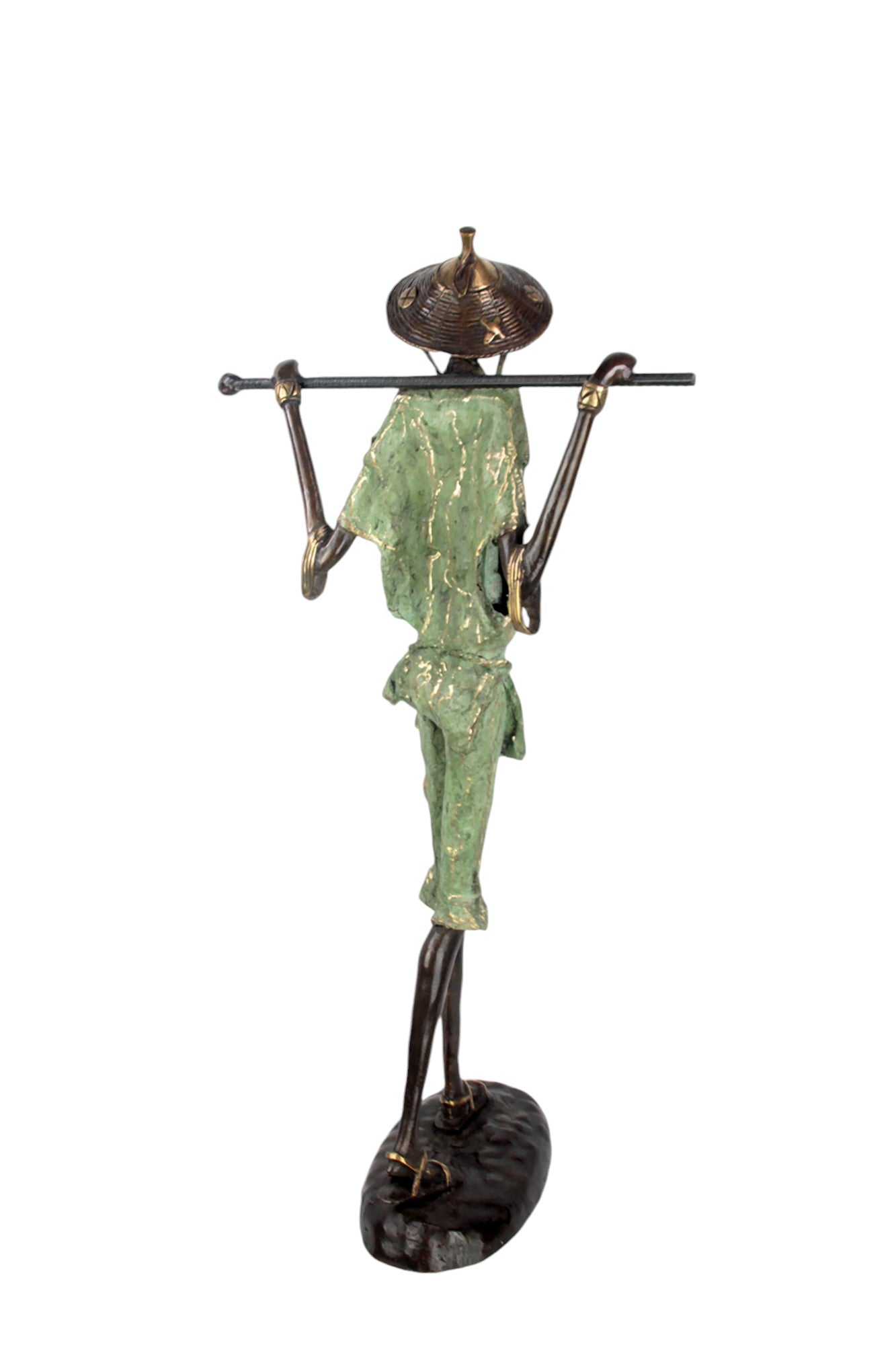 Bronze Issouf Berger Dogon 80 cm vert n°1 Bronzes d&#39;Afrique