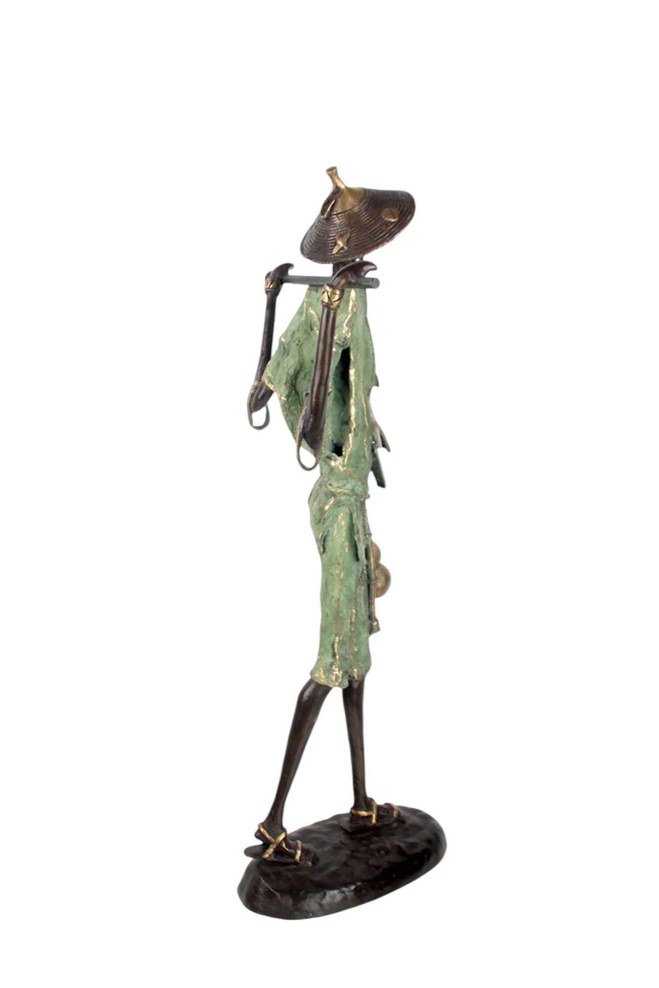 Bronze Issouf Berger Dogon 80 cm vert n°1 Bronzes d&#39;Afrique