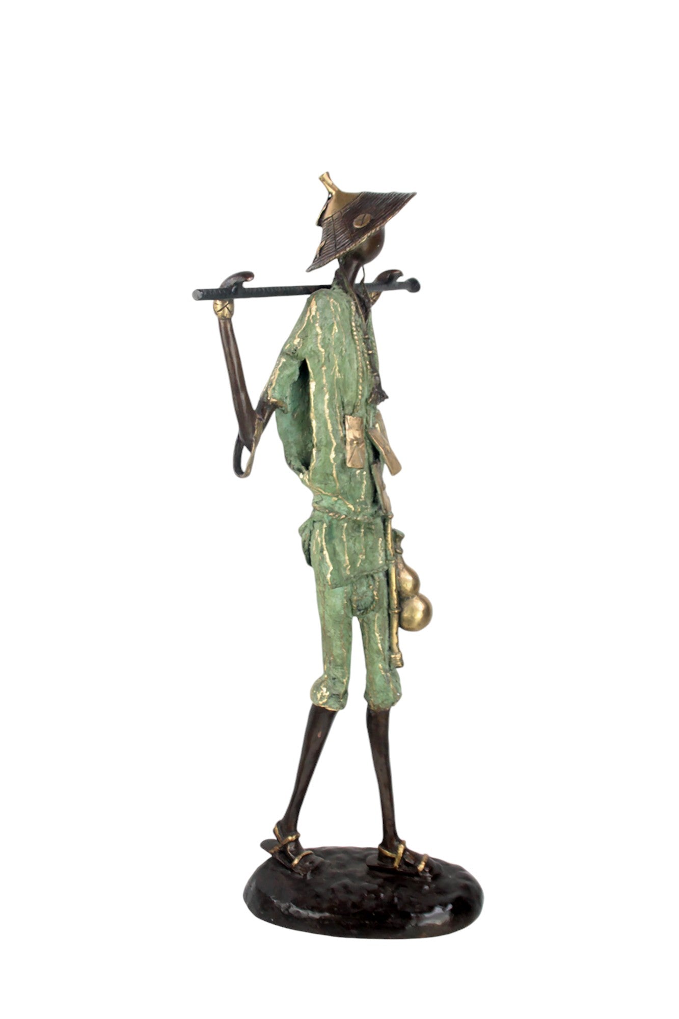 Bronze Issouf Berger Dogon 80 cm vert n°1 Bronzes d&#39;Afrique