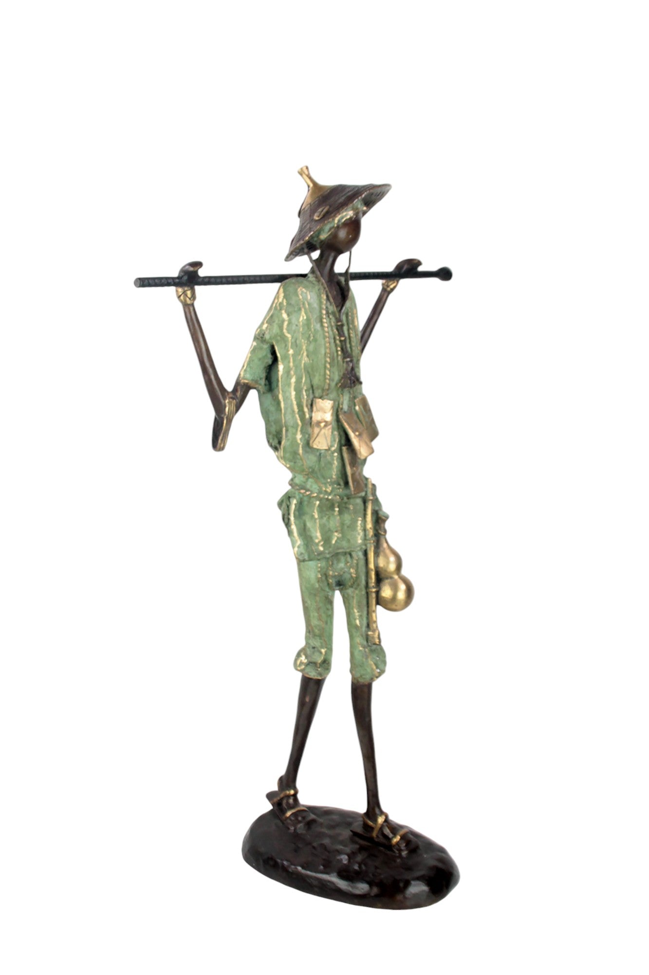 Bronze Issouf Berger Dogon 80 cm vert n°1 Bronzes d&#39;Afrique