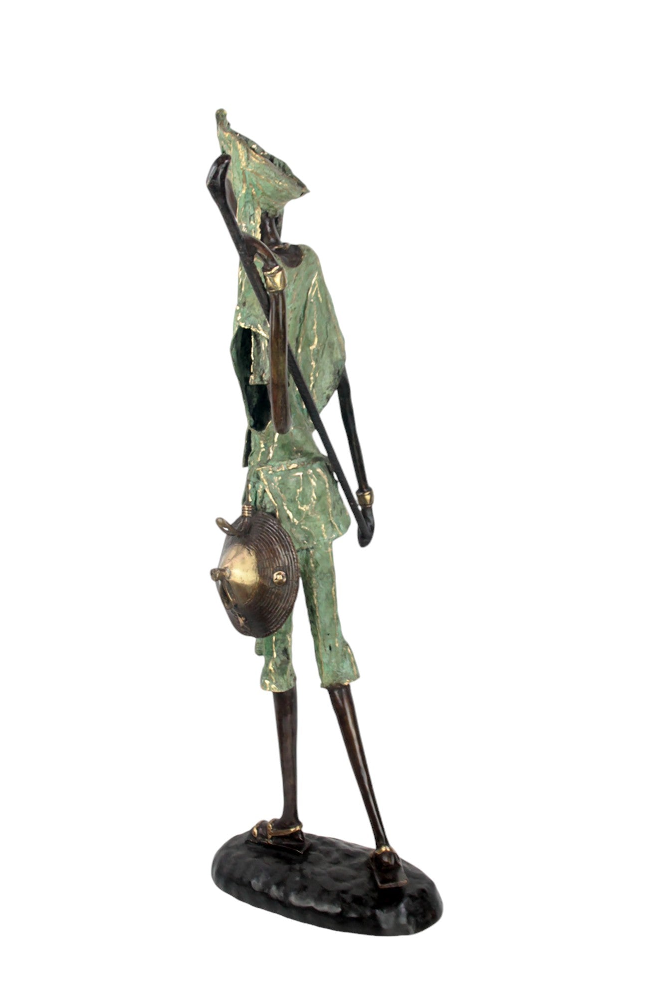 Bronze Issouf Berger Dogon 80 cm vert n°3 Bronzes d&#39;Afrique