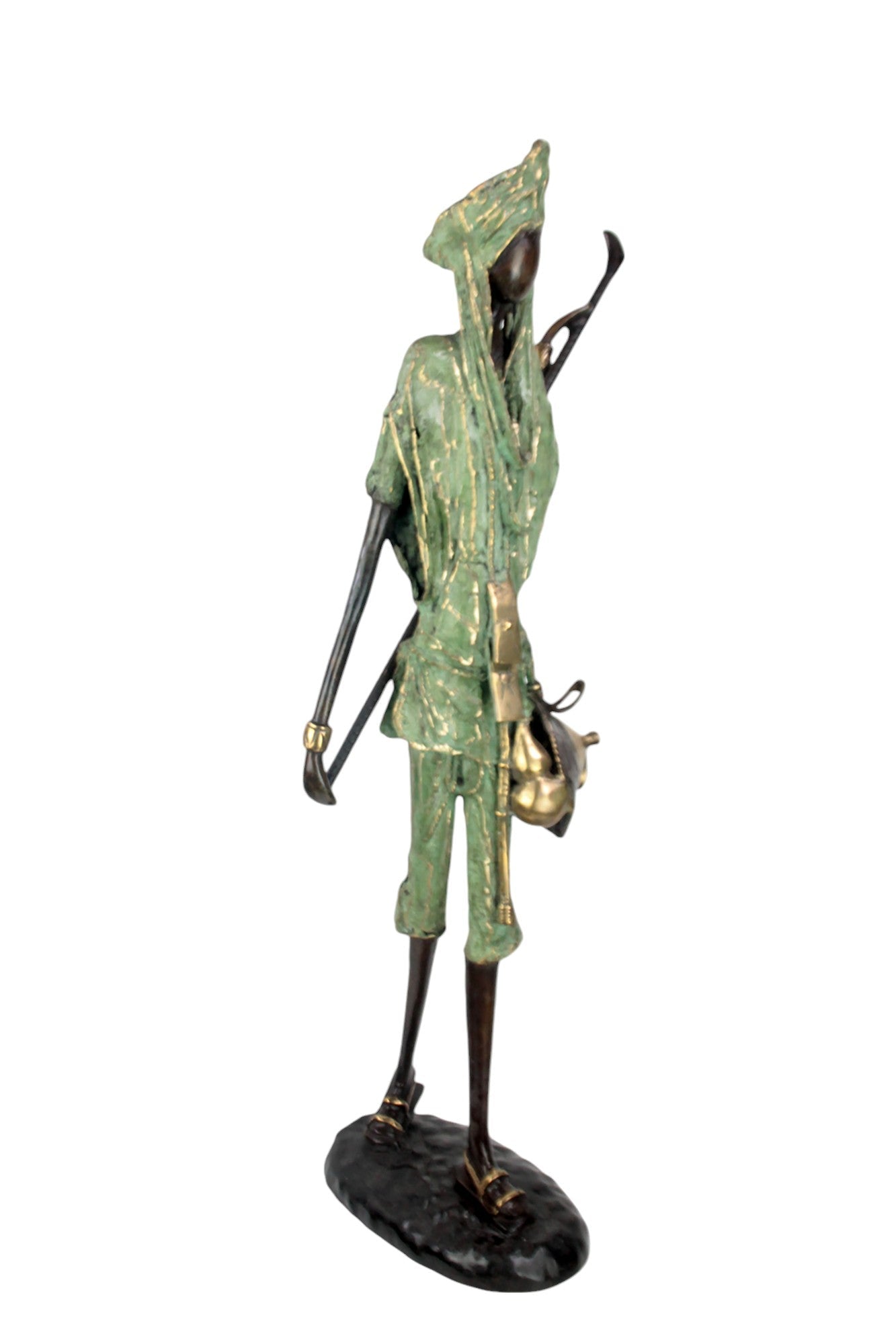 Bronze Issouf Berger Dogon 80 cm vert n°3 Bronzes d&#39;Afrique