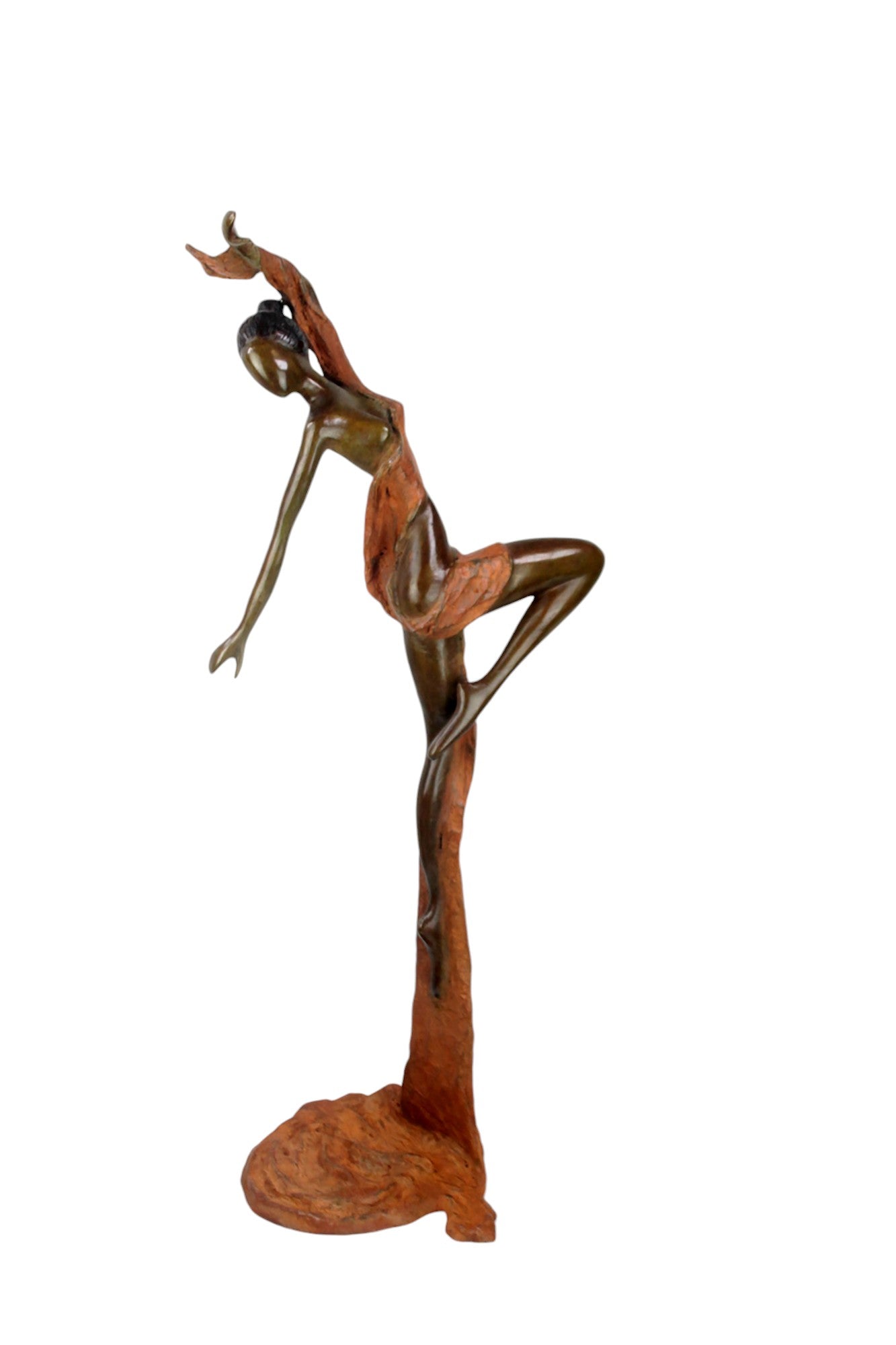 Bronze Issouf danseuse 70 cm marron n°1 Bronzes d&#39;Afrique