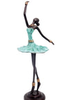 Ballerine 25 cm turquoise n°3 Bronzes d'Afrique