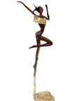 Bronze Issouf danseuse 50 cm doré n°1 Bronzes d'Afrique