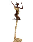 Bronze Issouf danseuse 50 cm doré n°1 Bronzes d'Afrique