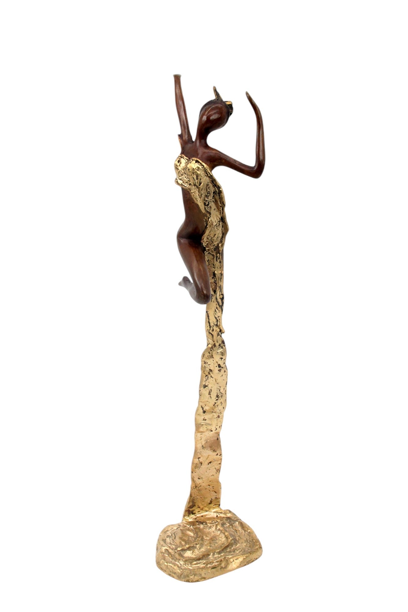 Bronze Issouf danseuse 50 cm doré n°1 Bronzes d'Afrique