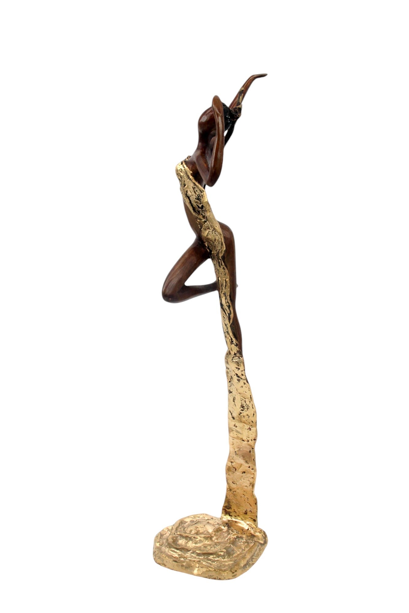 Bronze Issouf danseuse 50 cm doré n°1 Bronzes d'Afrique