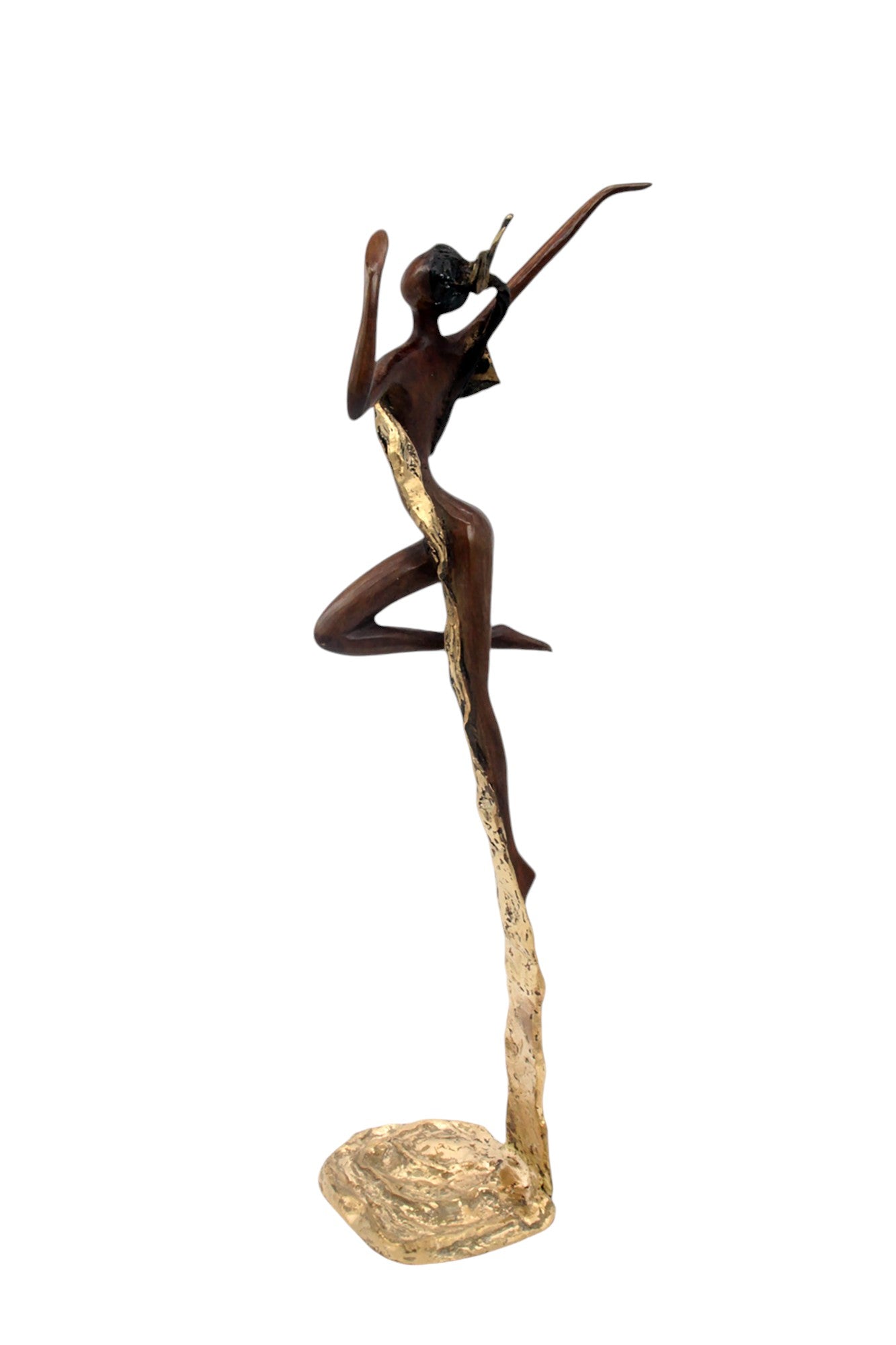 Bronze Issouf danseuse 50 cm doré n°1 Bronzes d'Afrique