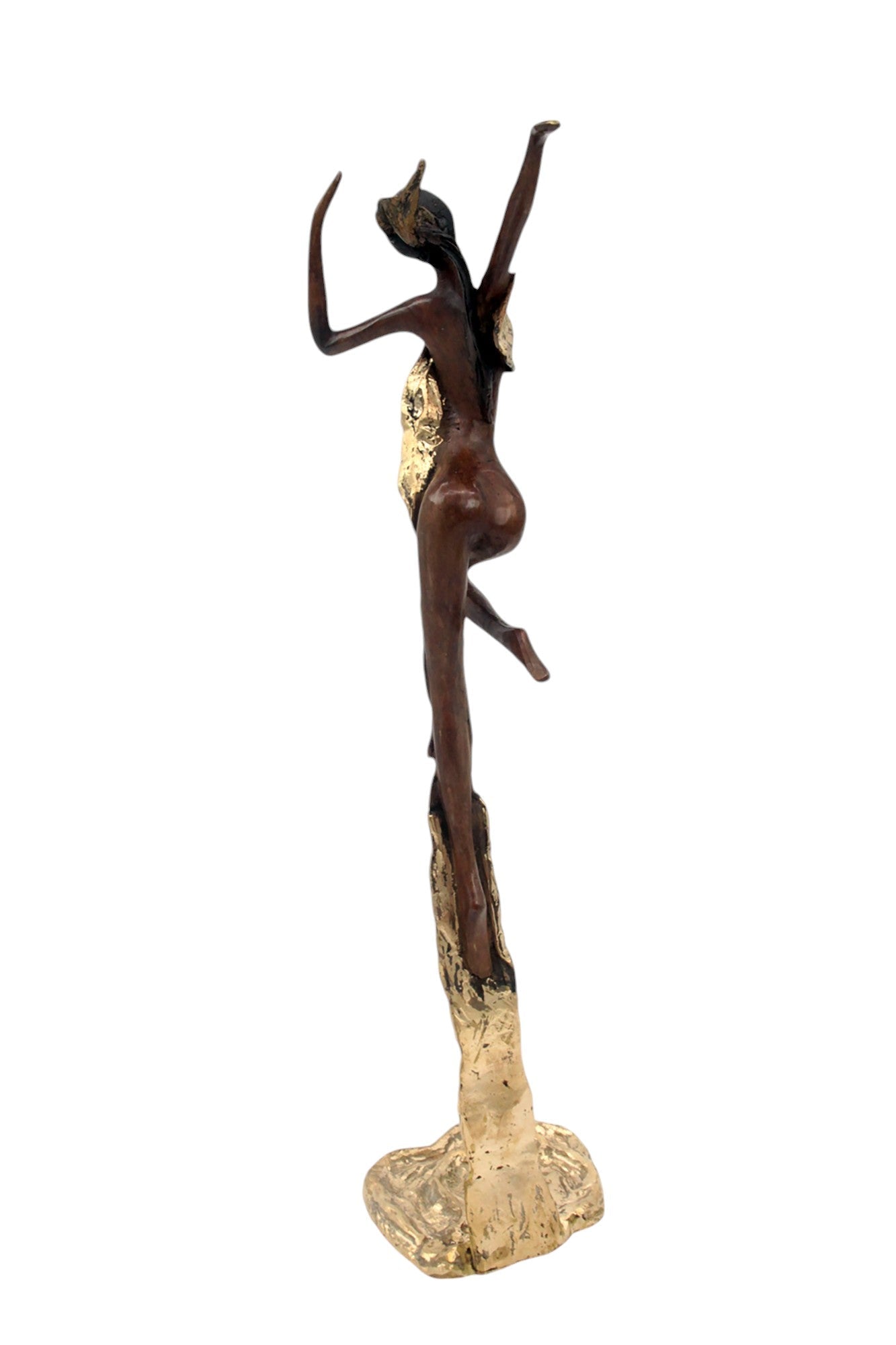 Bronze Issouf danseuse 50 cm doré n°1 Bronzes d&#39;Afrique