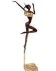 Bronze Issouf danseuse 50 cm doré n°1 Bronzes d'Afrique
