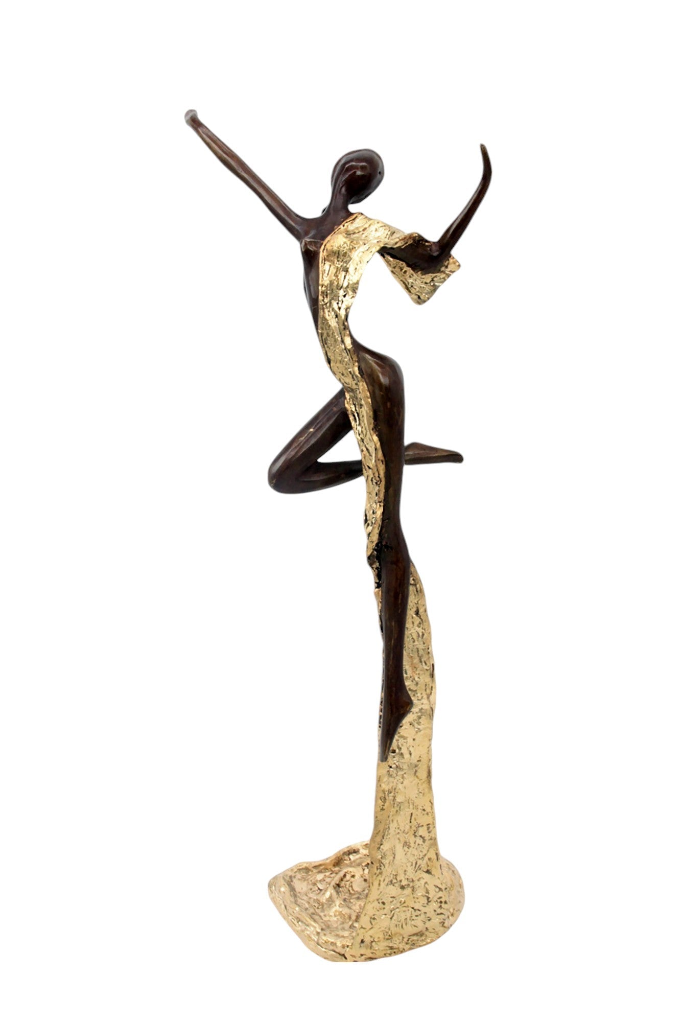 Bronze Issouf danseuse 50 cm doré n°2 Bronzes d&#39;Afrique