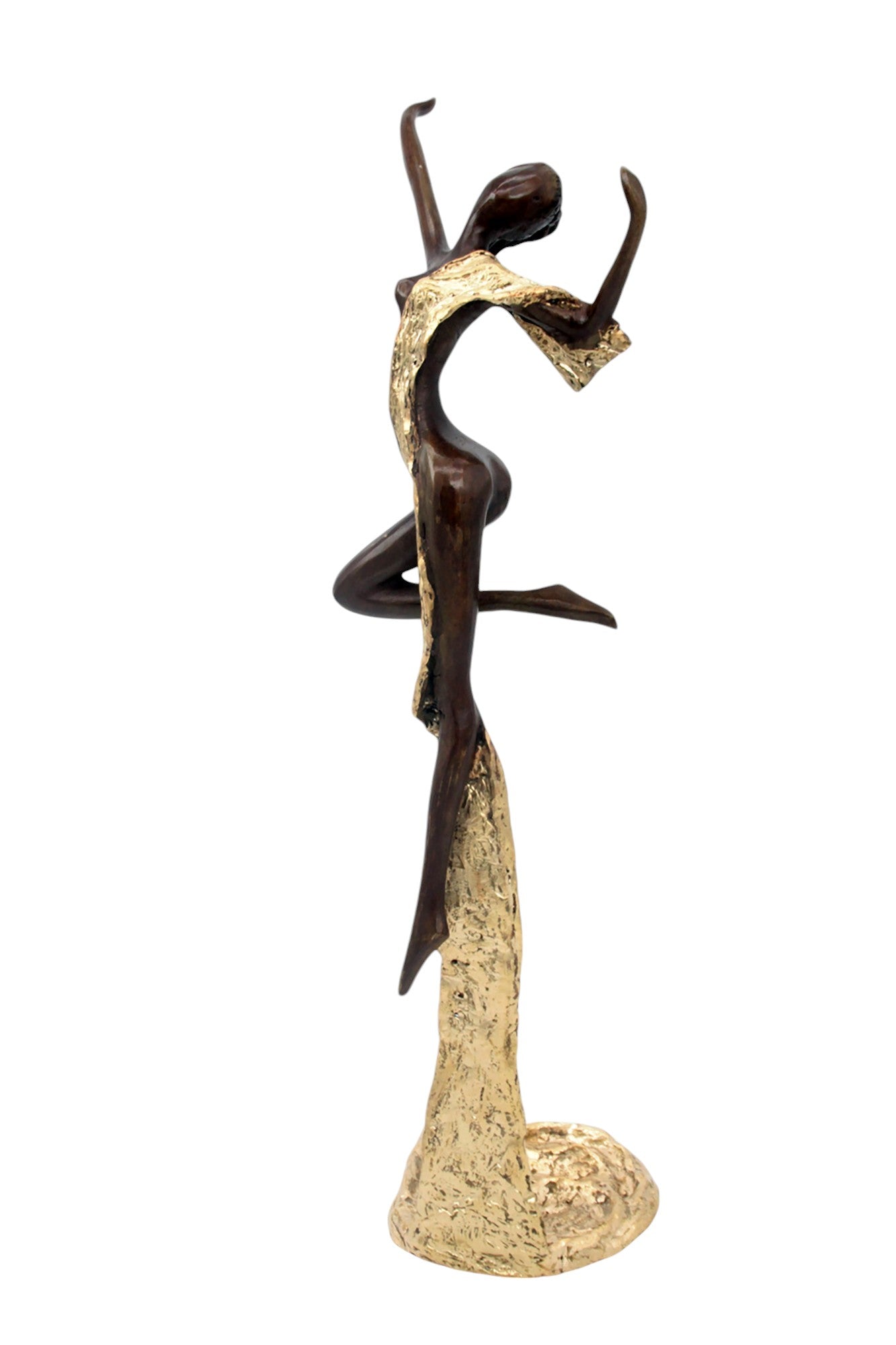 Bronze Issouf danseuse 50 cm doré n°2 Bronzes d'Afrique