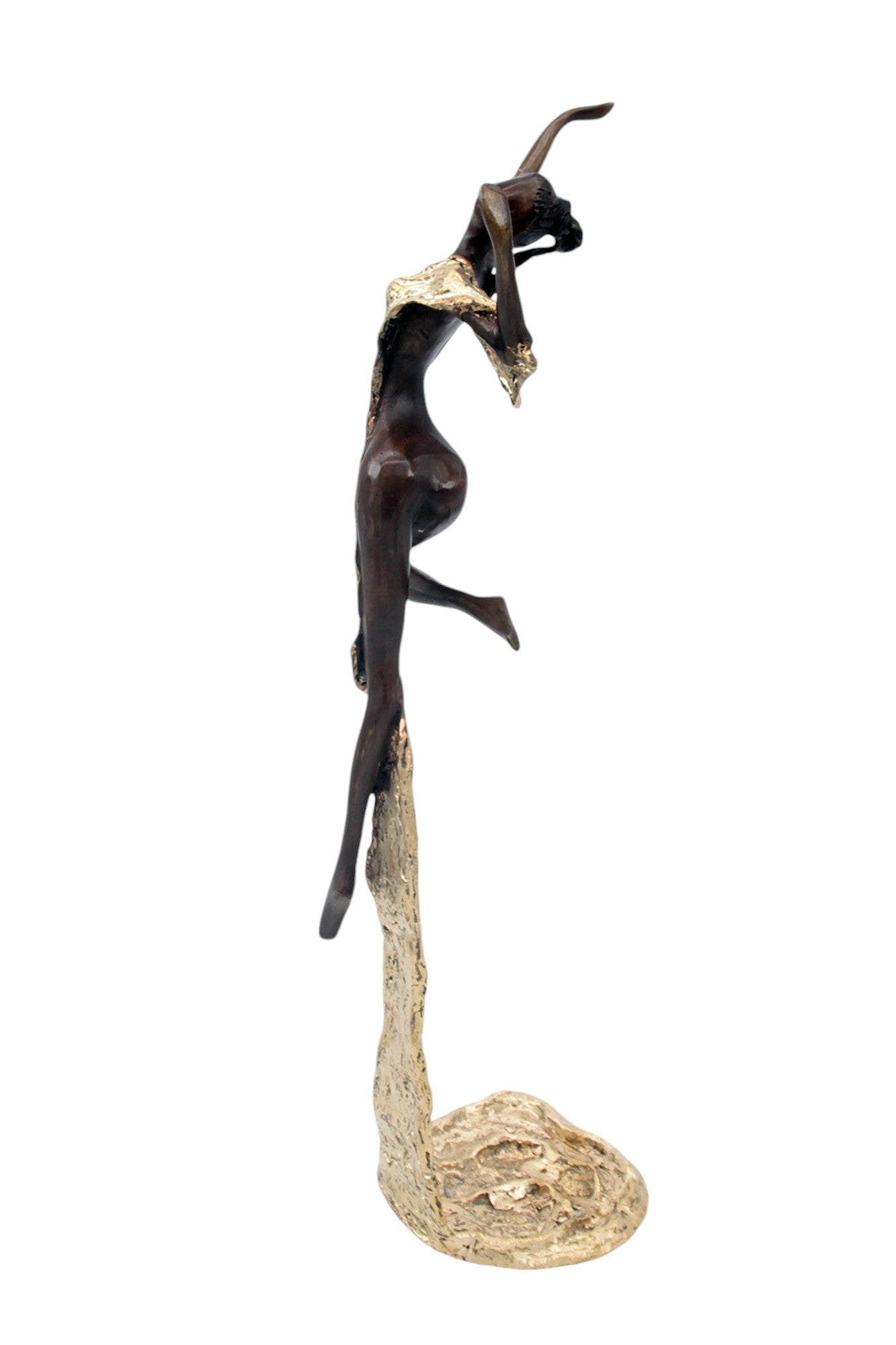 Bronze Issouf danseuse 50 cm doré n°2 Bronzes d'Afrique