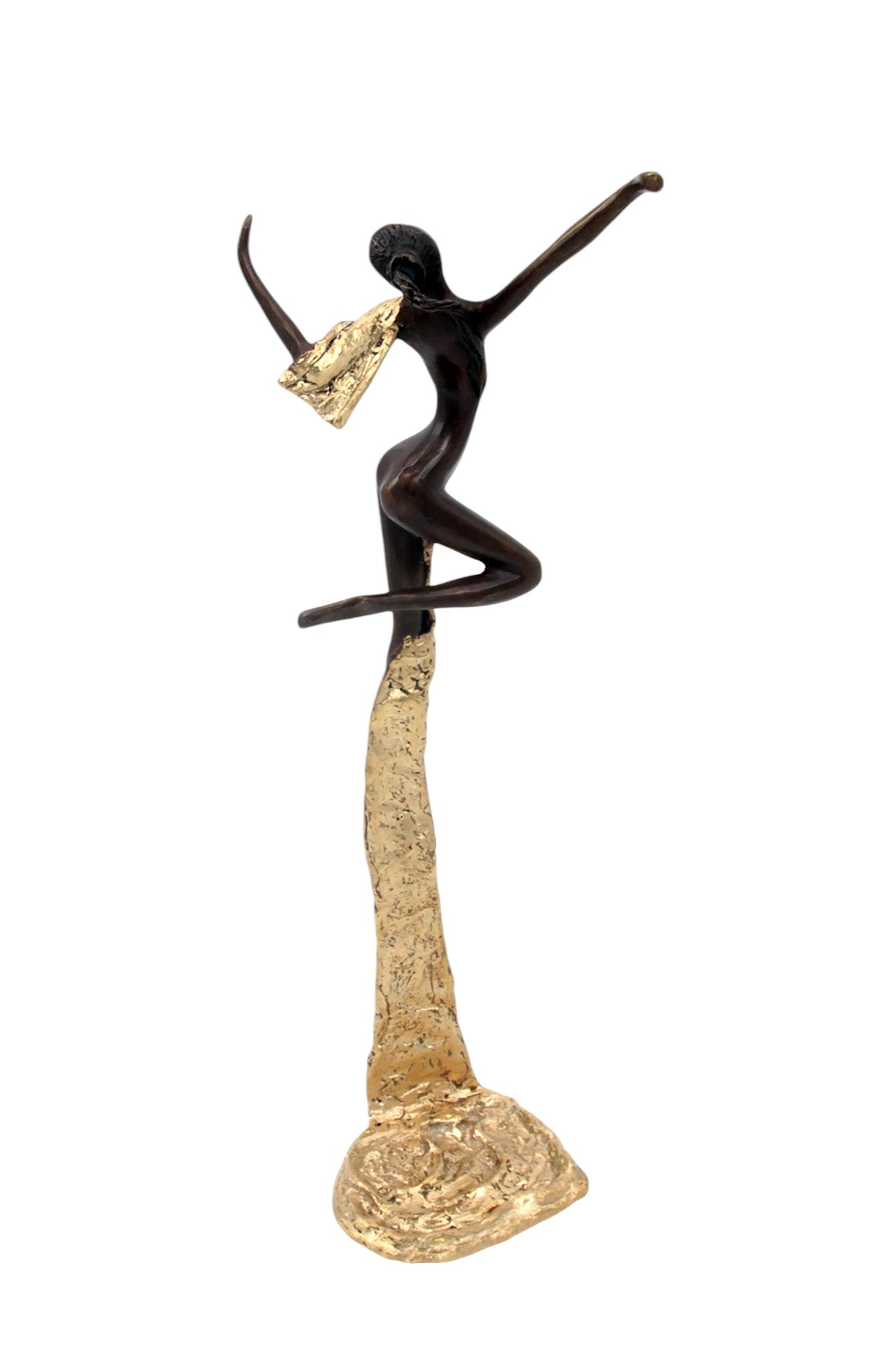 Bronze Issouf danseuse 50 cm doré n°2 Bronzes d'Afrique