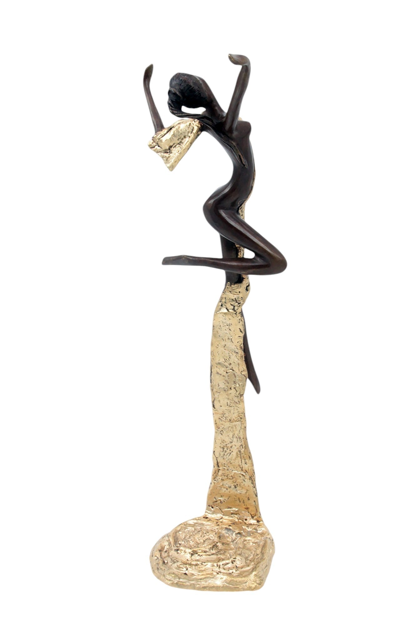 Bronze Issouf danseuse 50 cm doré n°2 Bronzes d'Afrique