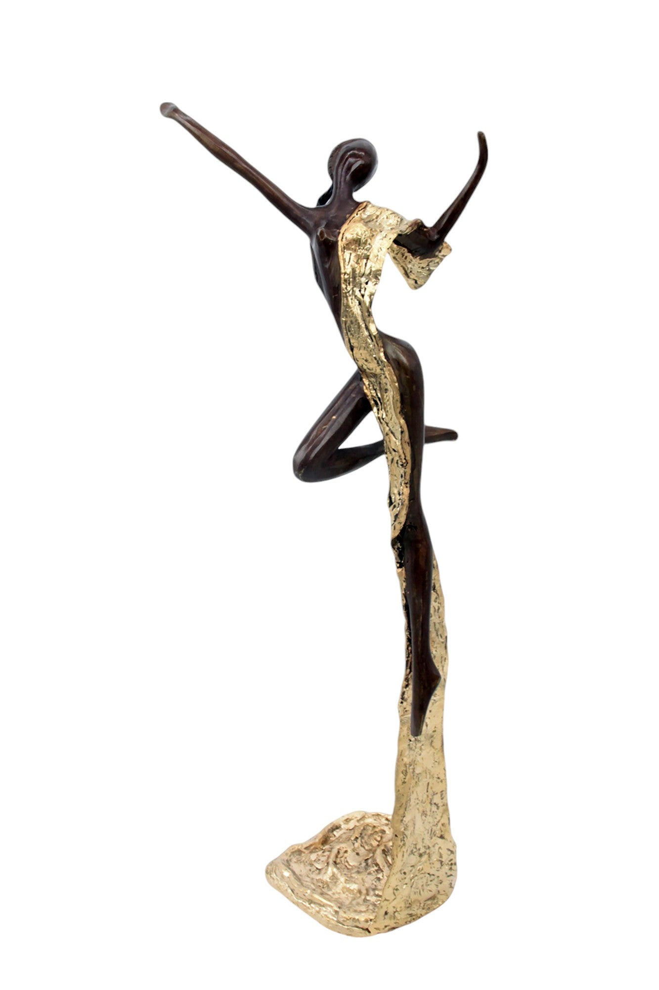 Bronze Issouf danseuse 50 cm doré n°2 Bronzes d&#39;Afrique