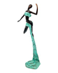 Bronze Issouf danseuse 50 cm turquoise n°1 Bronzes d'Afrique