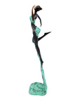 Bronze Issouf danseuse 50 cm turquoise n°1 Bronzes d'Afrique