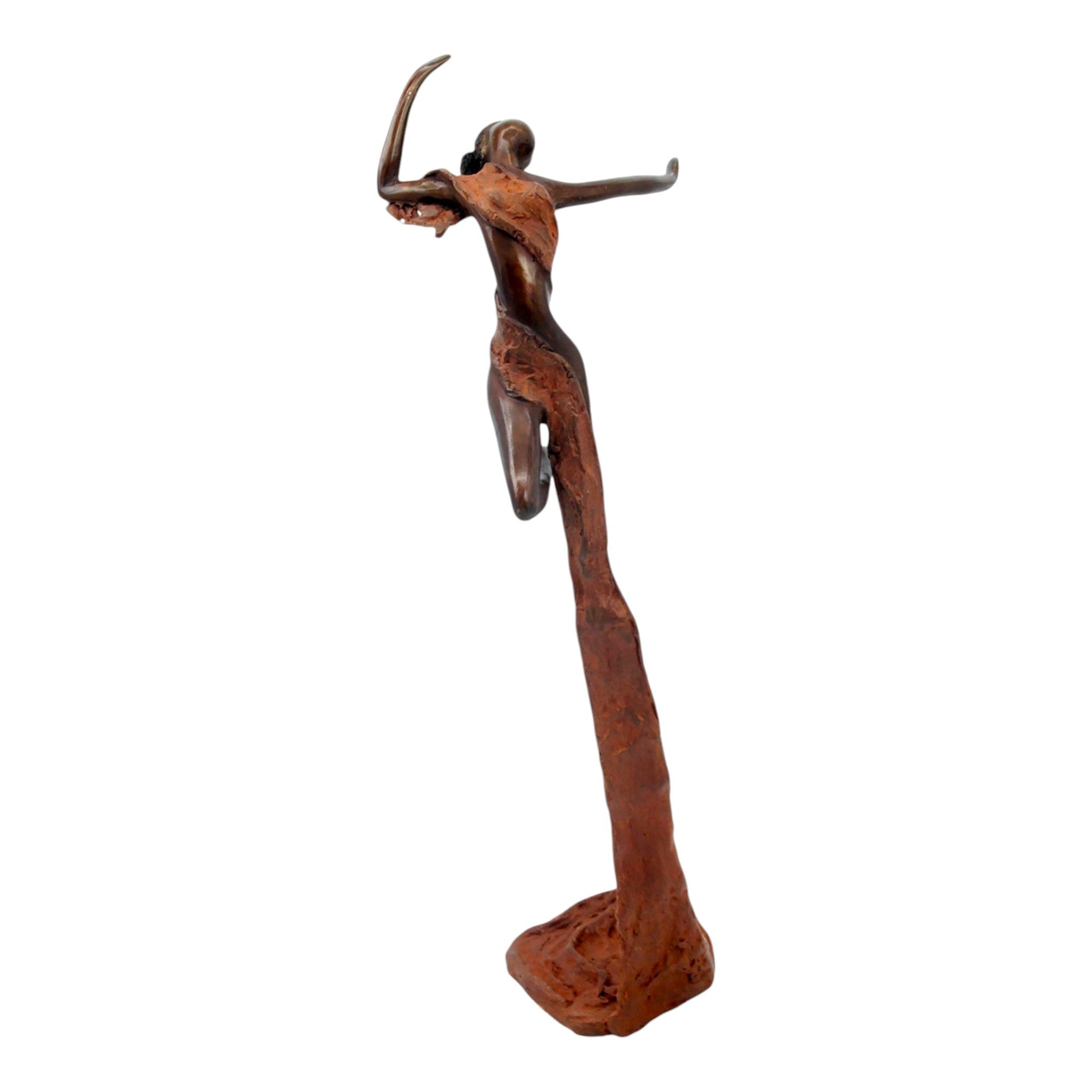 Bronze Issouf danseuse 50 cm marron n°1 Bronzes d'Afrique