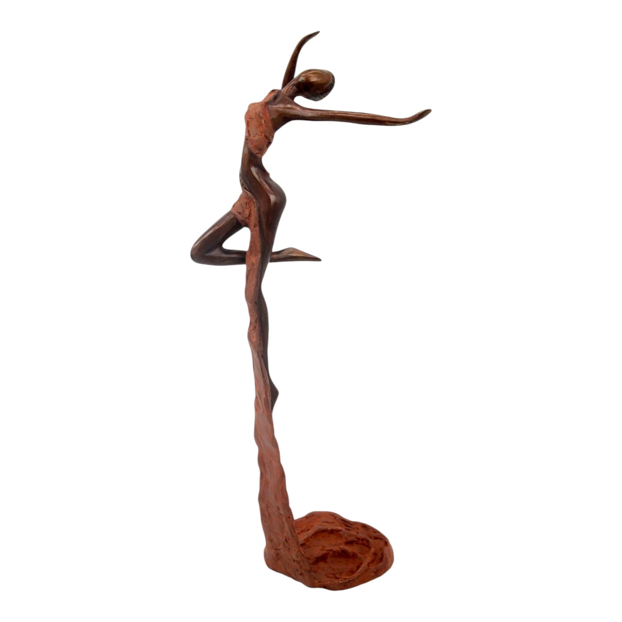 Bronze Issouf danseuse 50 cm marron n°1 Bronzes d'Afrique