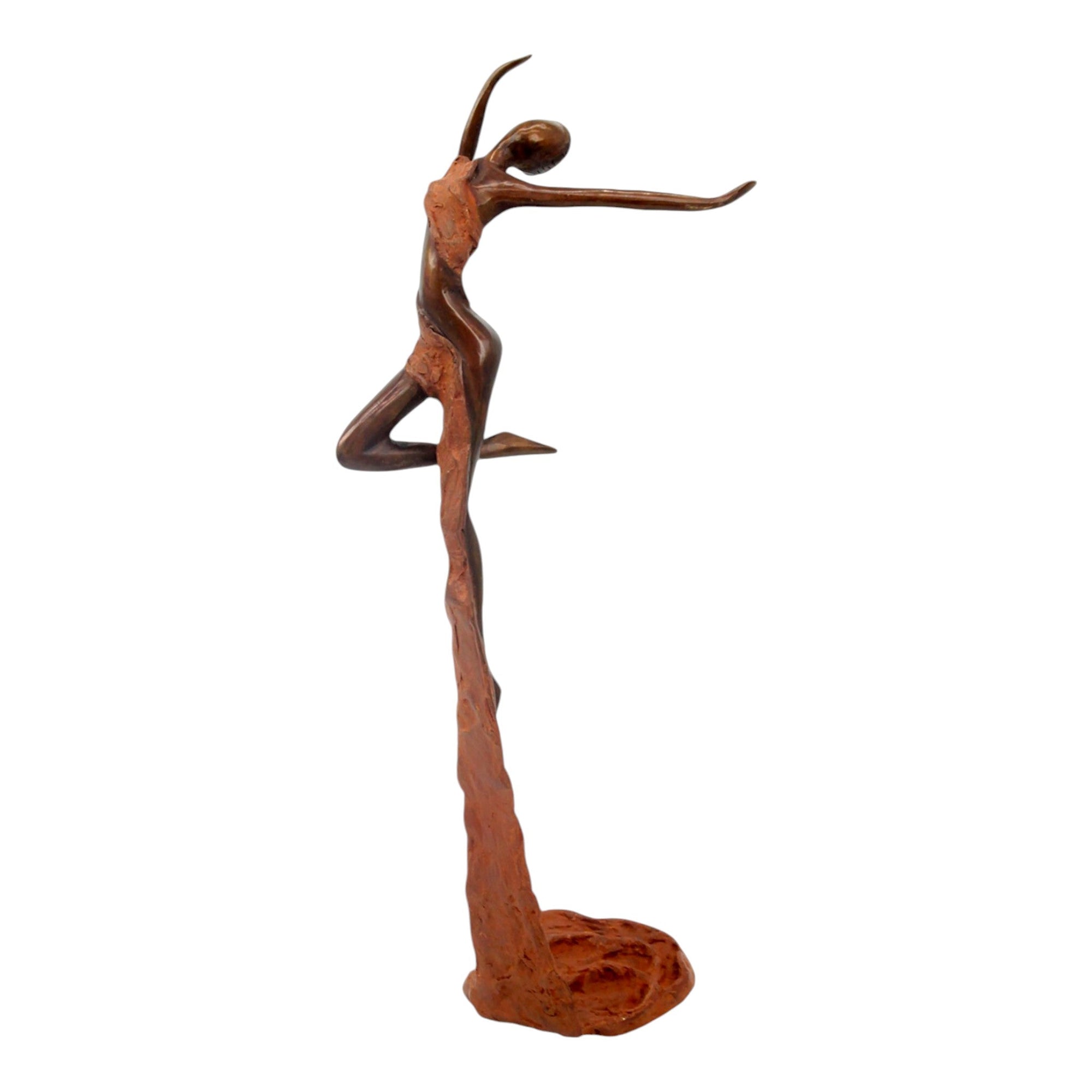Bronze Issouf danseuse 50 cm marron n°1 Bronzes d'Afrique