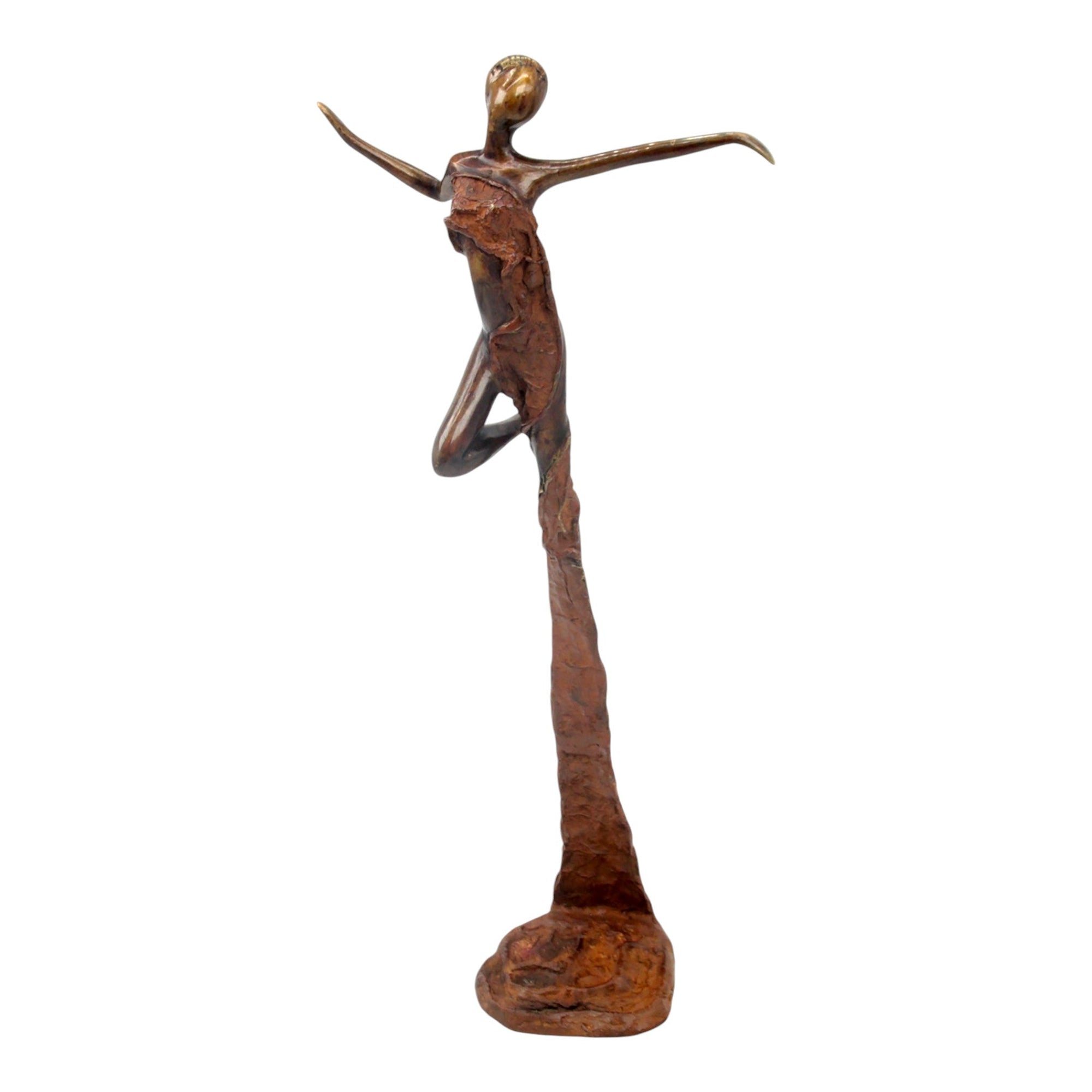 Bronze Issouf danseuse 50 cm marron n°2 Bronzes d'Afrique