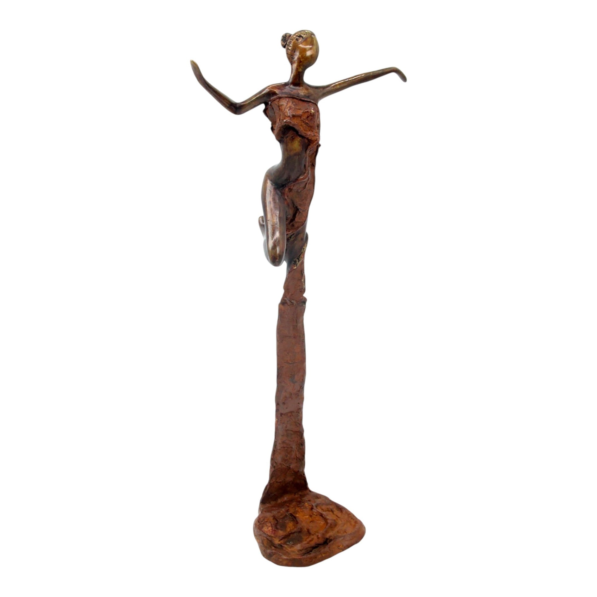 Bronze Issouf danseuse 50 cm marron n°2 Bronzes d'Afrique